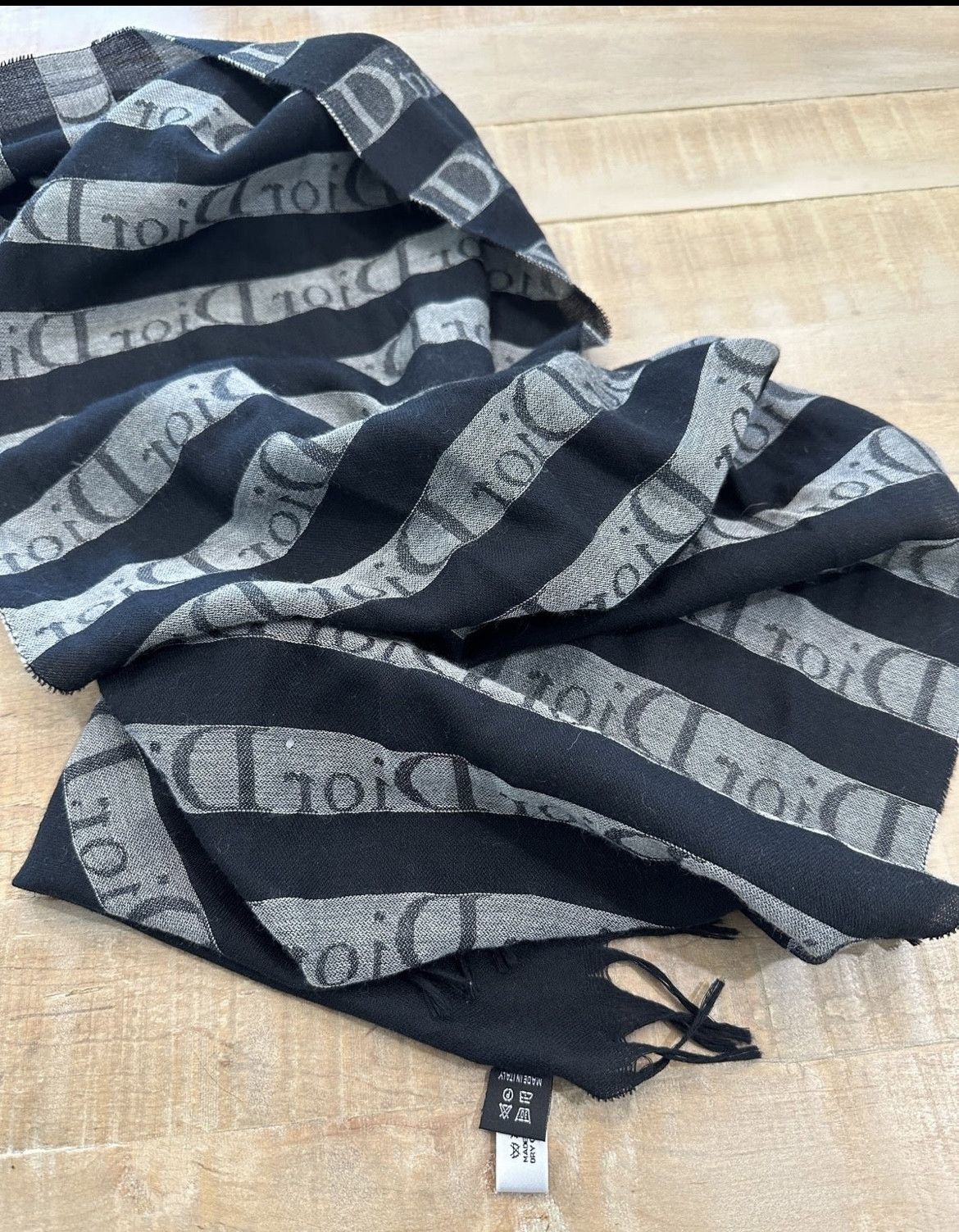 Dior Rare Dior monogram linen scarf Size ONE SIZE - 6 Thumbnail