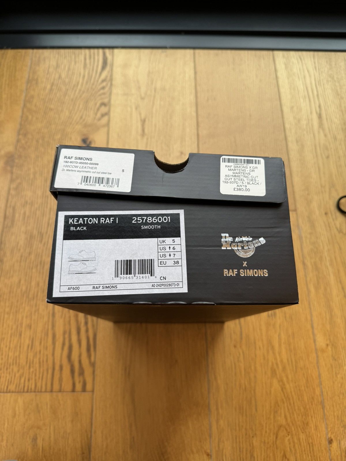 Raf Simons Raf Simons Dr Martens Asymmetric cut out steel toe derby Size US 7 / IT 37 - 14 Thumbnail