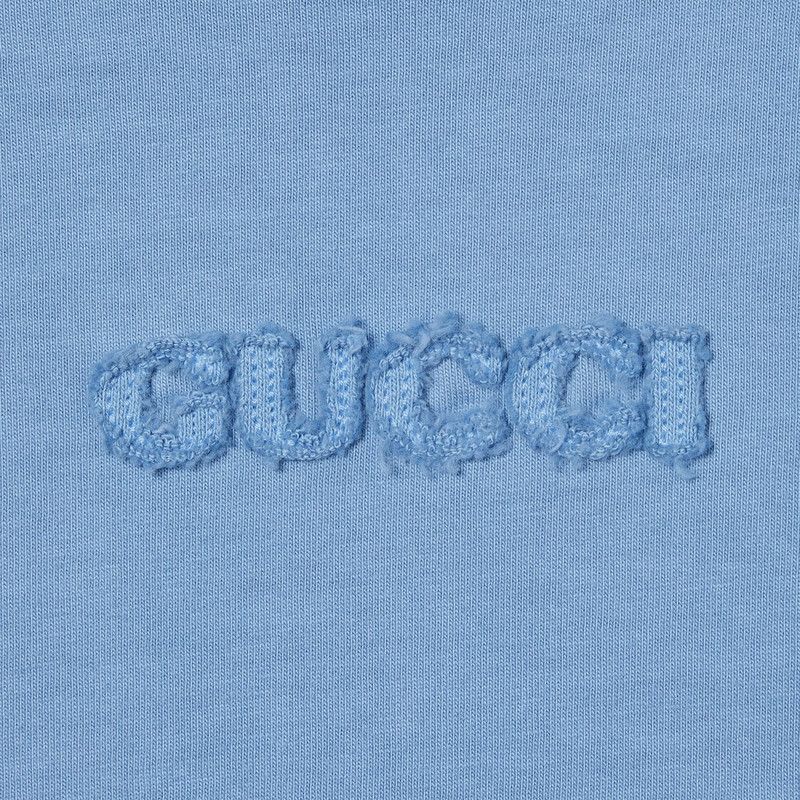 Gucci o1la5ras0526 Embroidered Cotton Jersey Short Sleeve T-Shirt Size M / US 6-8 / IT 42-44 - 7 Thumbnail
