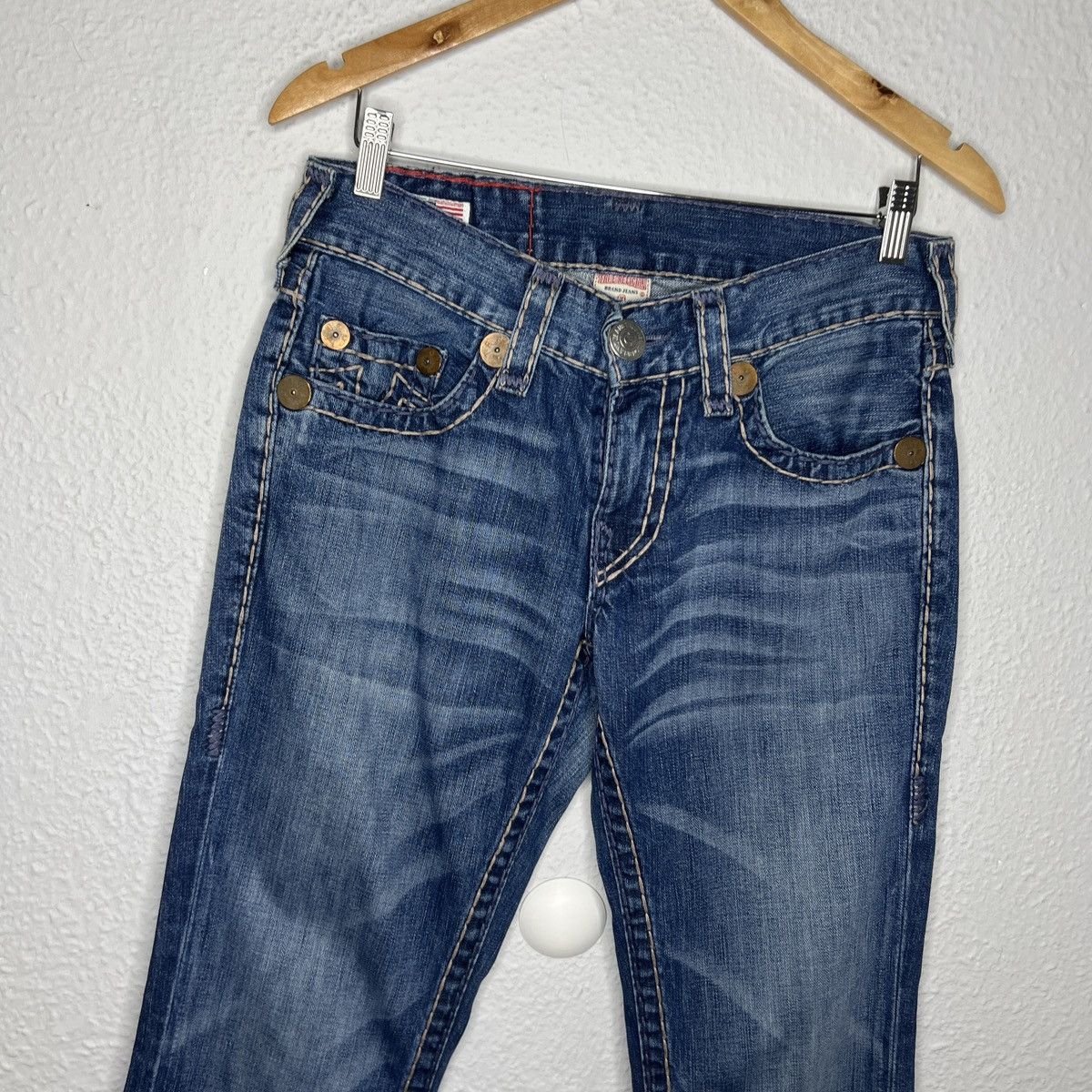True Religion × Vintage True Religion Denim Jeans Trousers Pants Embroidered Logo Size US 32 / EU 48 - 7 Thumbnail