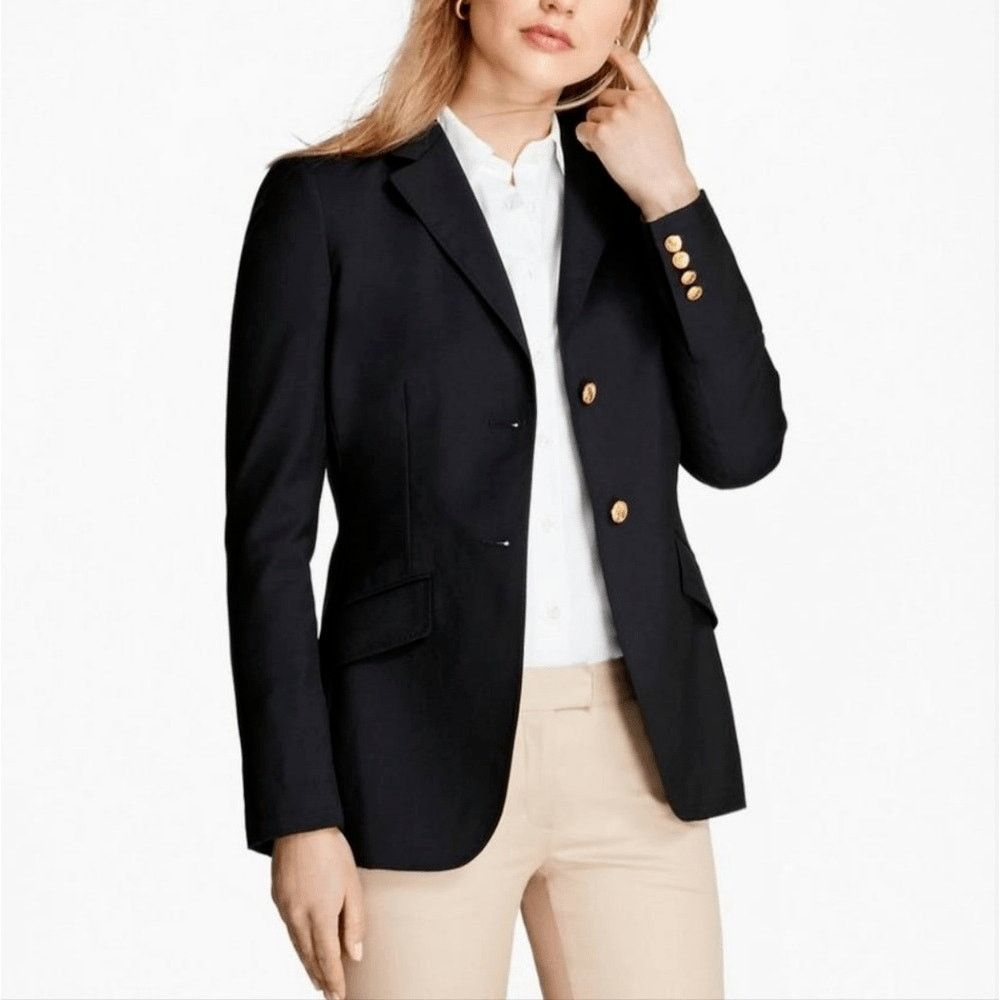 Brooks Brothers Brooks Brothers Loro Piana Gold Button Blazer Navy Womens 6 Size M / US 6-8 / IT 42-44 - 1 Thumbnail