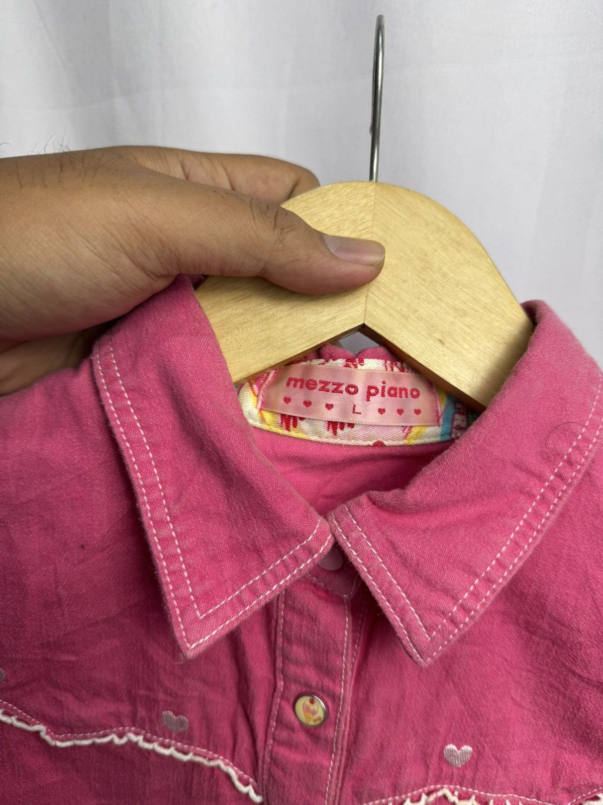 Angel Blue Mezzo Piano 2000s Love Fruit Button Shirt Size M / US 6-8 / IT 42-44 - 6 Thumbnail