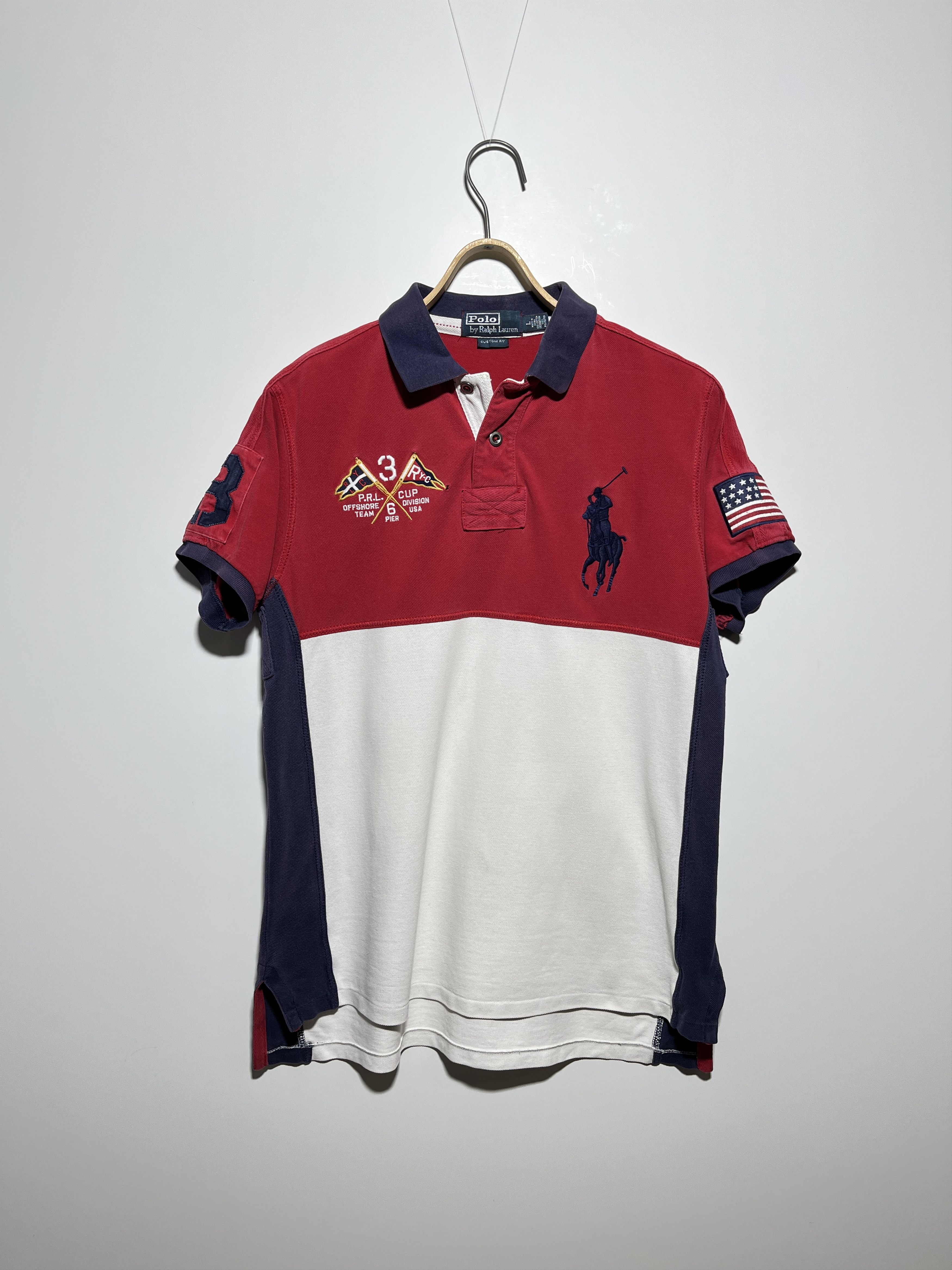 Polo Ralph Lauren Distressed Polo Ralph Lauren #3 United States Team Shirt Size US L / EU 52-54 / 3 - 9 Thumbnail