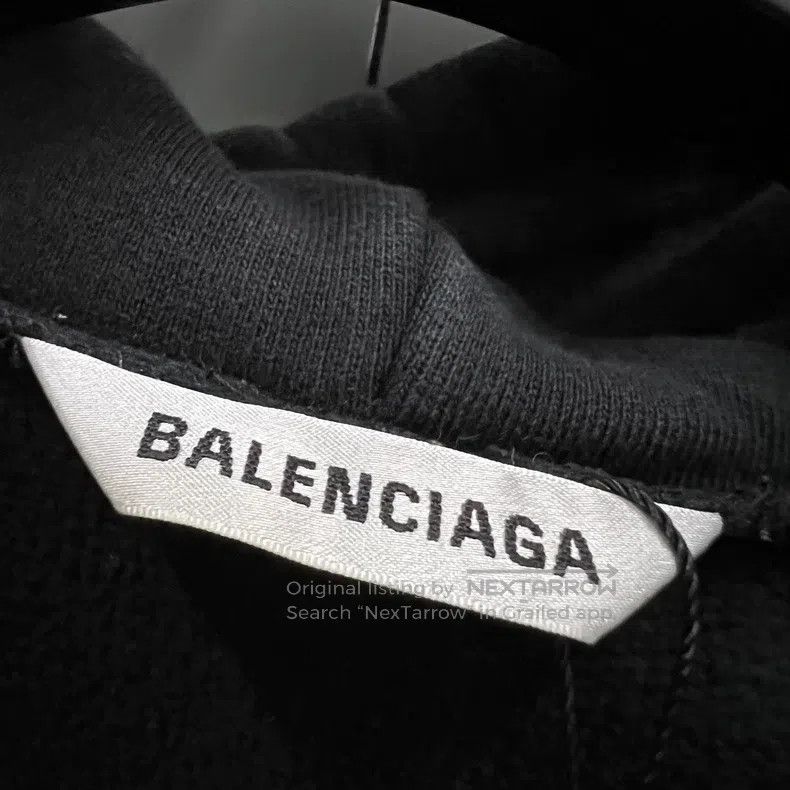 Balenciaga Balenciaga Black Small Logo Printed Hoodie XS Size Size US XS / EU 42 / 0 - 3 Thumbnail