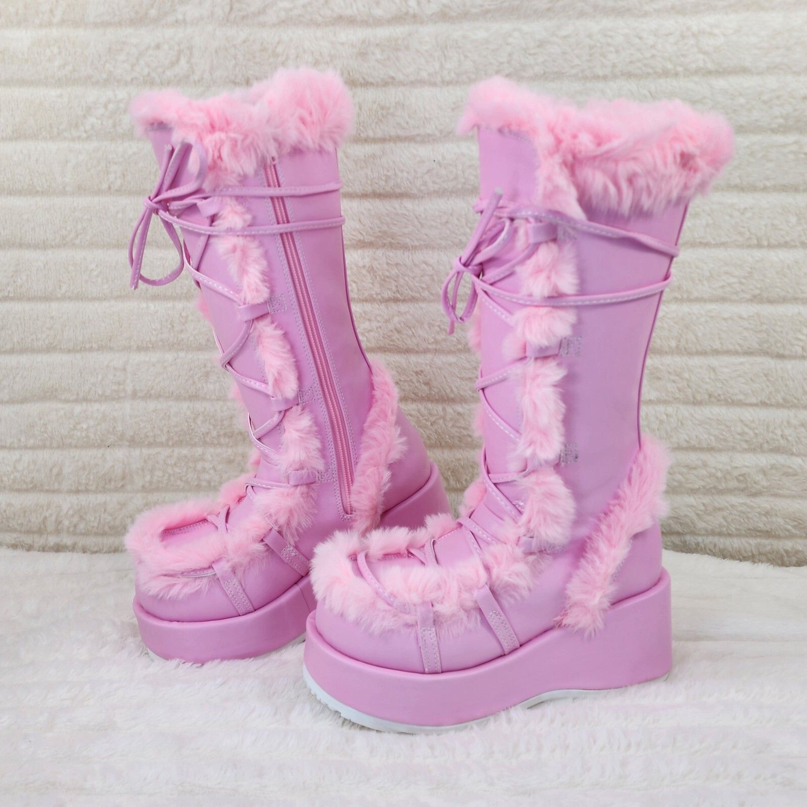 Demonia Cult DEMONIA Cubby 311 Stomper Baby Pink Platform Pastel Goth Pun Size US 6 / IT 36 - 1 Thumbnail