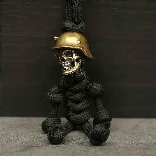 Vintage Skull Head Keychain Car Biker Size ONE SIZE - 2 Thumbnail