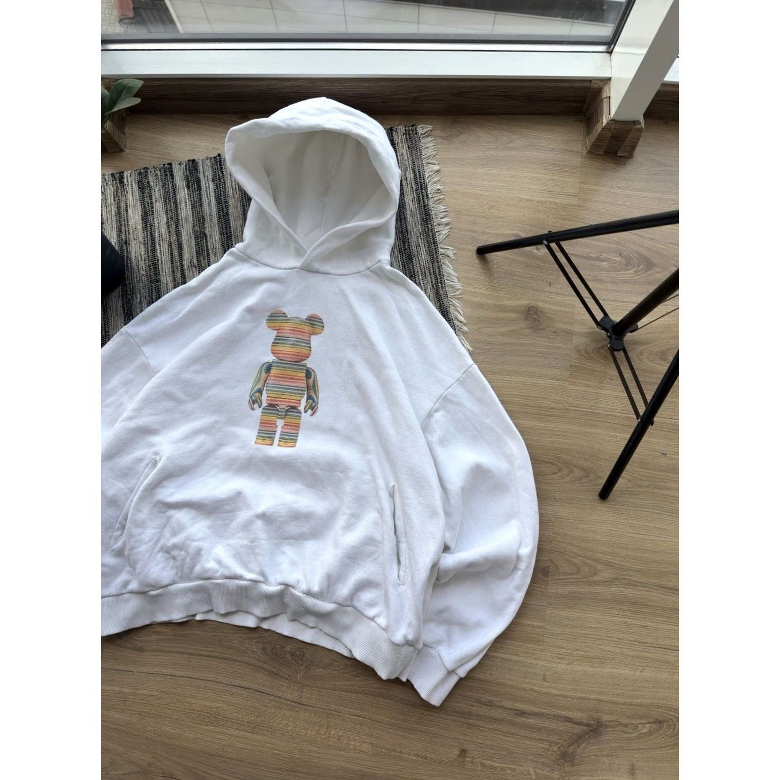 Pangaia VINTAGE Pangaia Hoodie Logo Be@rbrick Big Oversized White 2XL Mens Size US XXL / EU 58 / 5 - 3 Thumbnail