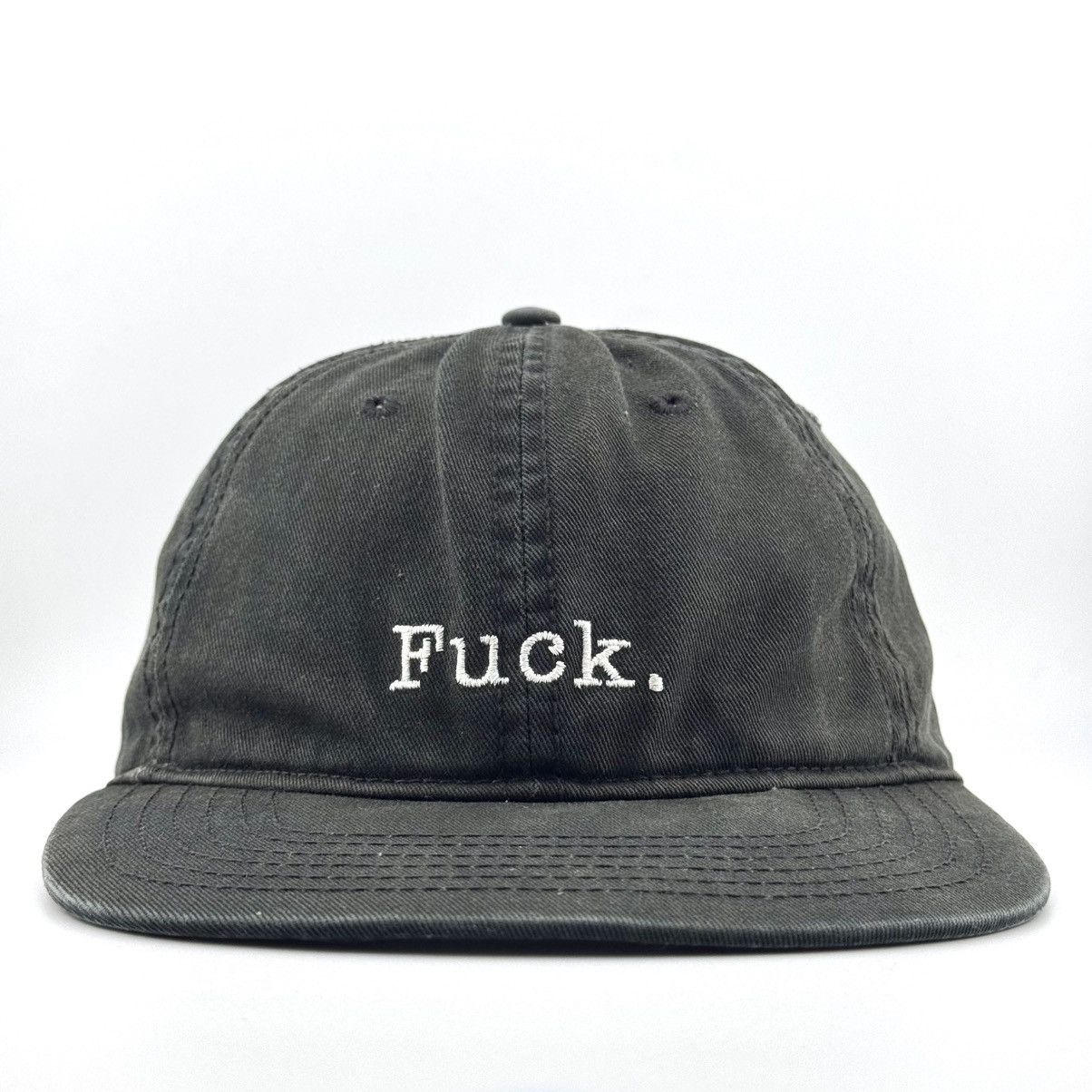 Vintage Spencer Gifts “Fuck.” Sunfaded Embroidered Black Cap Size ONE SIZE - 3 Thumbnail