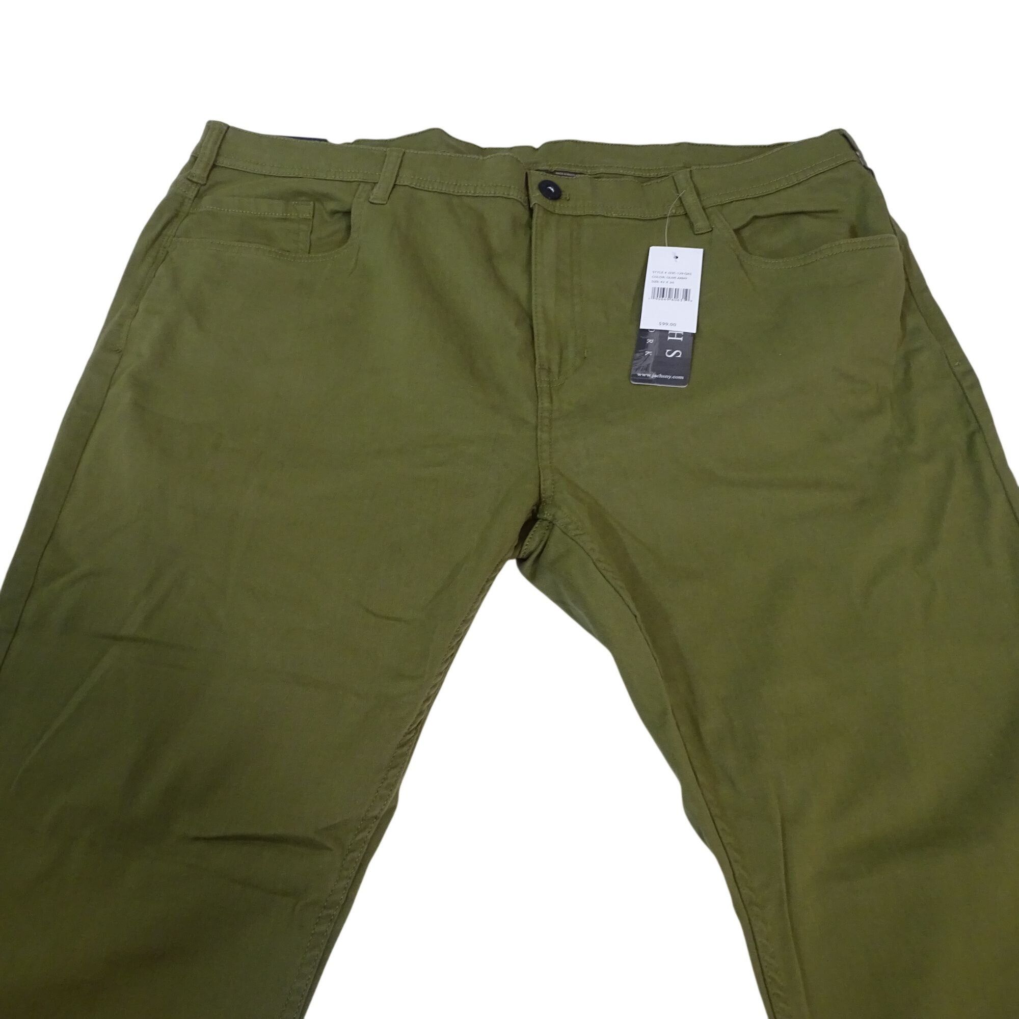 JACHS NY Jachs NY Men Slim Fit 5-Pocket Olive Army Green Chino Pants Size US 42 / EU 58 - 8 Thumbnail