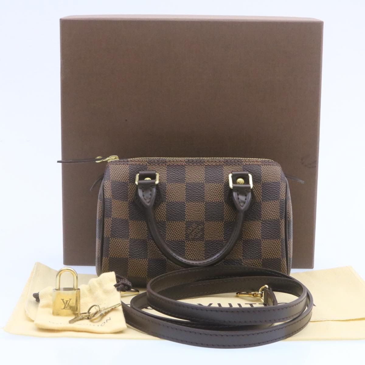 Louis Vuitton LOUIS VUITTON Damier Ebene Mini Speedy Hand Bag M41534 Size ONE SIZE - 12 Thumbnail