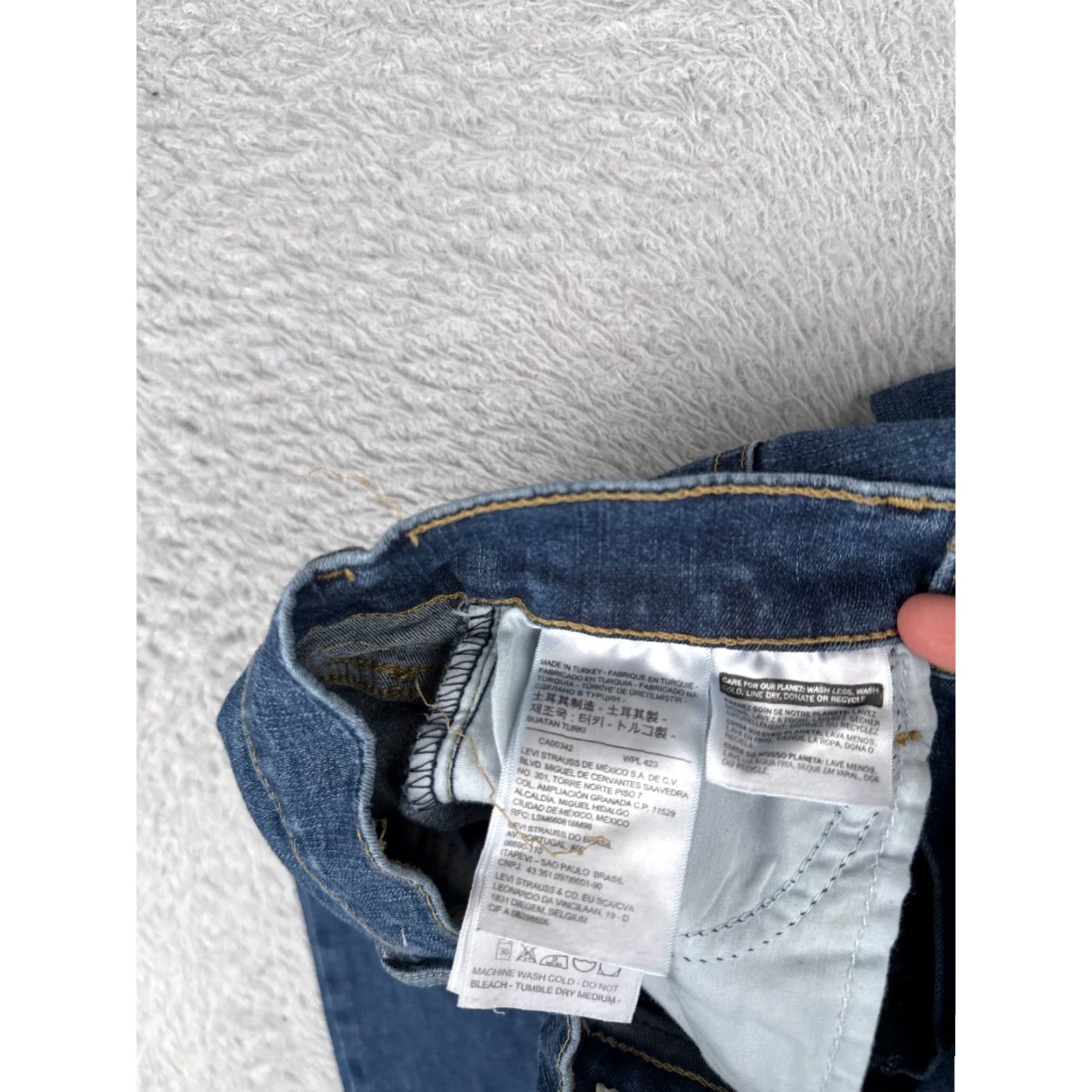 Levi's Levi's Women's Jeans 26 Blue Mile High Super Skinny Denim 23x28 Retro Size 26" / US 2 / IT 38 - 7 Thumbnail