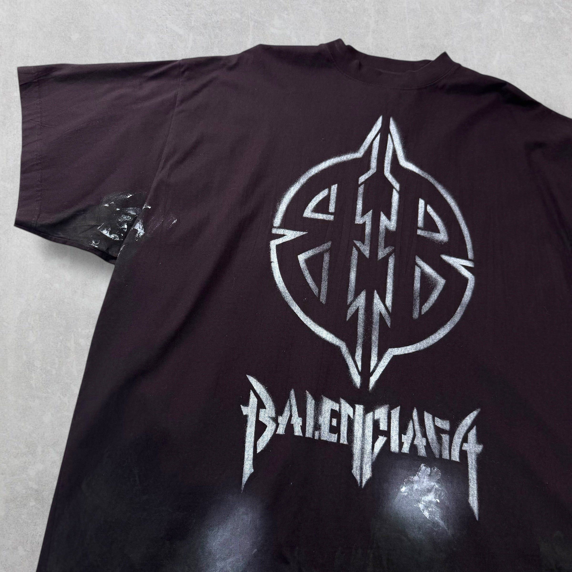 Balenciaga Balenciaga Black Metal BB Stencil Tee 4 (XXXL) Size US XXL / EU 58 / 5 - 3 Thumbnail