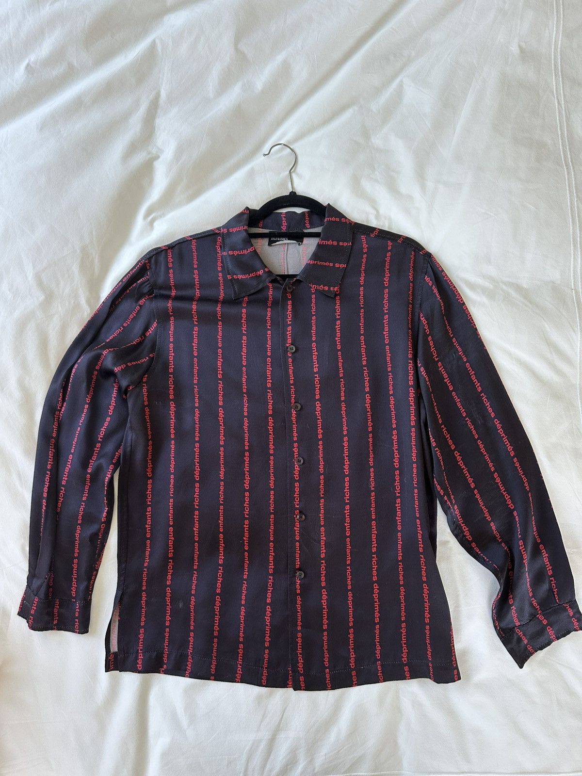 Enfants Riches Deprimes Silk Striped Button Down