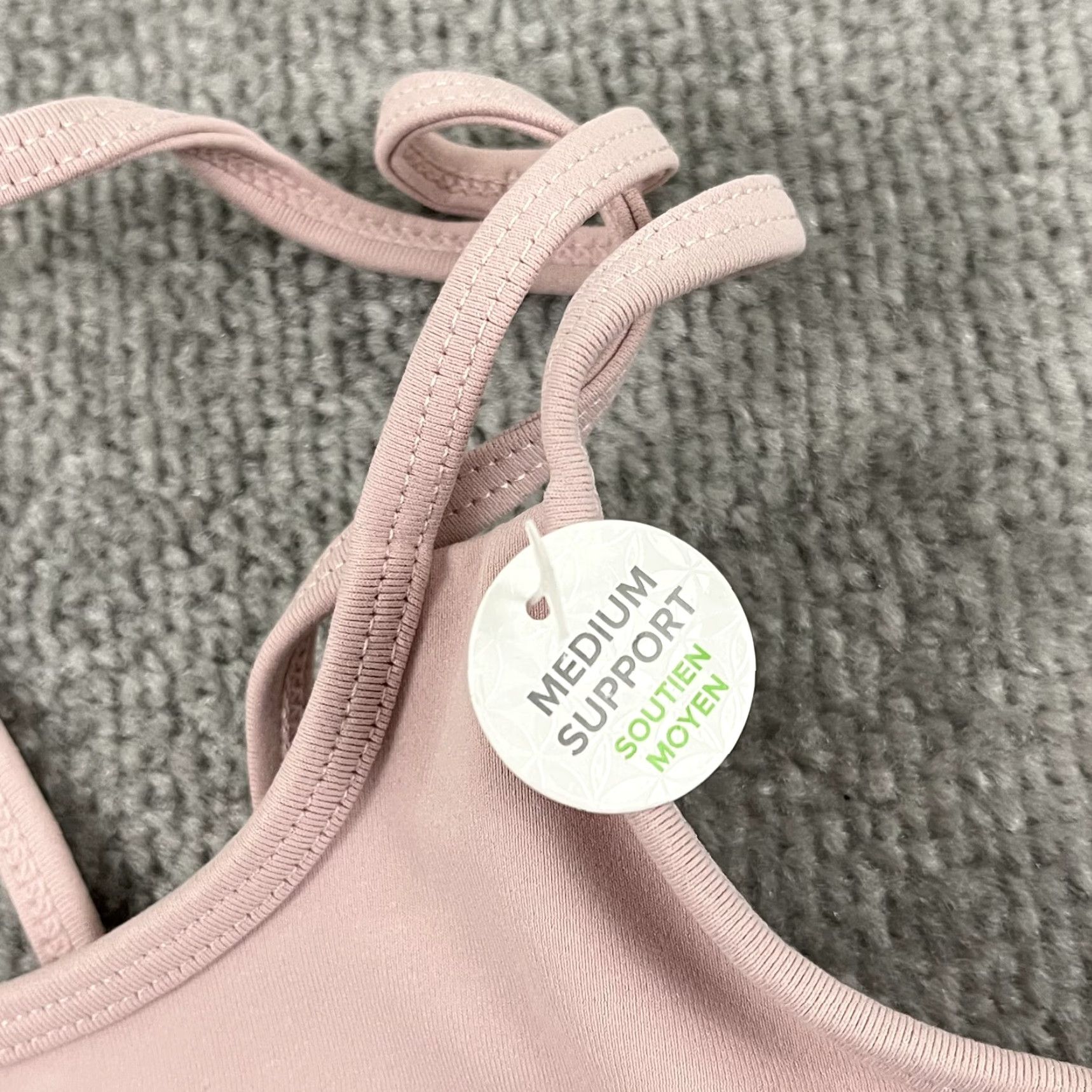 Vintage Gaiam OM Shine Sports Bra Womens XS Dusty Pink Medium Support Fitness Yoga Gym Size ONE SIZE - 5 Thumbnail