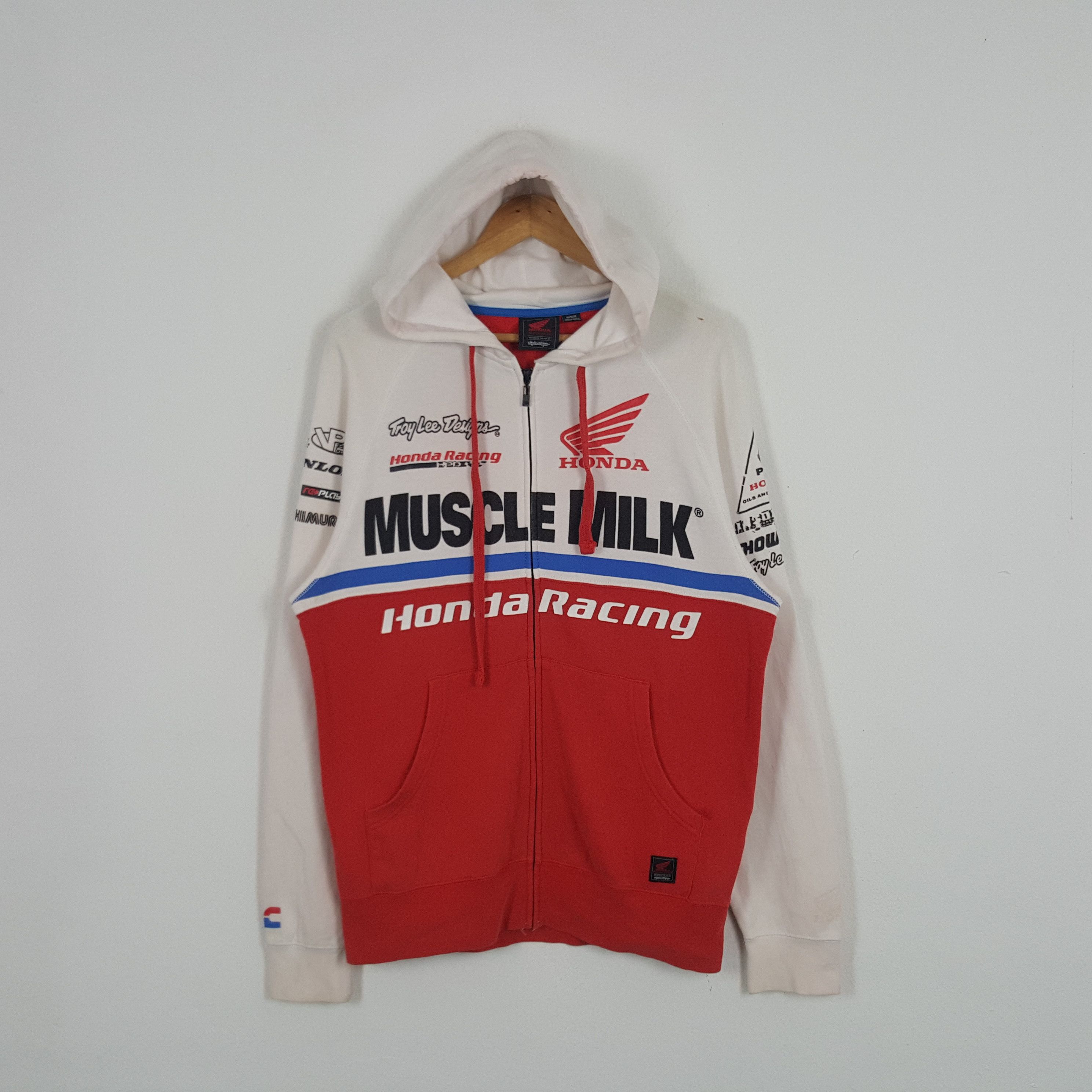 Honda × Vintage Vintage Honda Muscle Milk Racing Team Hoodies Jacket Size US M / EU 48-50 / 2 - 2 Thumbnail