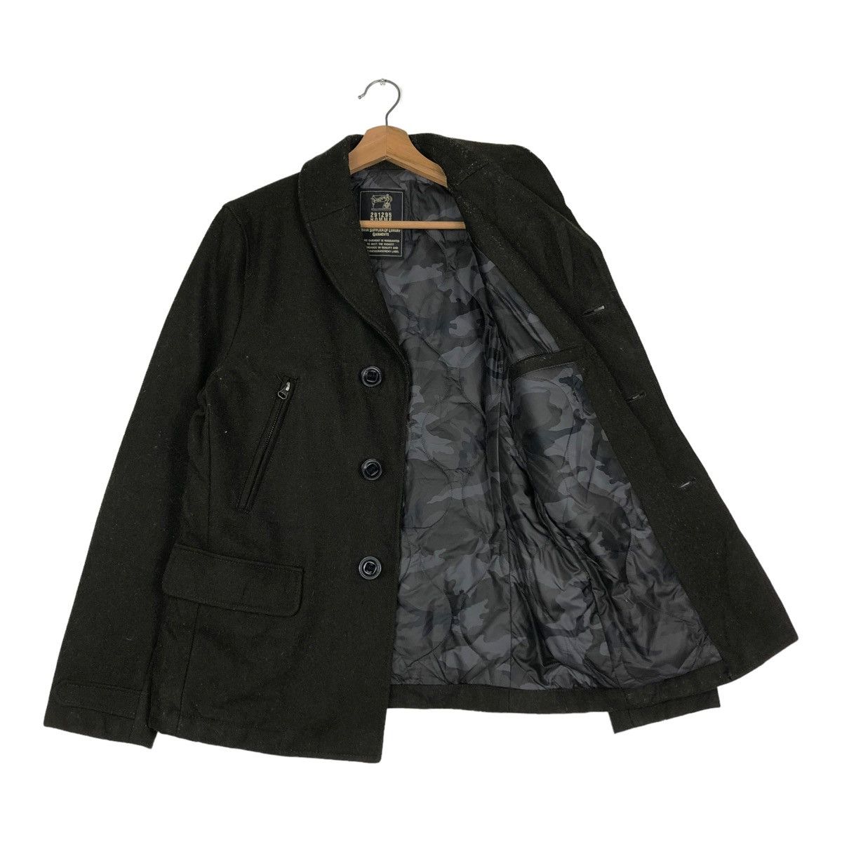 Hysteric Glamour 🔥VINTAGE WOOL BIKER JACKET 291295 HOMME JAPAN DOUBLE COLLAR Size US S / EU 44-46 / 1 - 11 Thumbnail