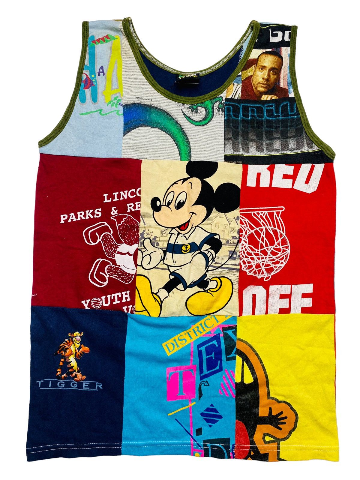 image of Hysteric Glamour x Mickey Unlimited 1990S Mickey - Patchwork Like Number Nine Tank Top (Size Small)