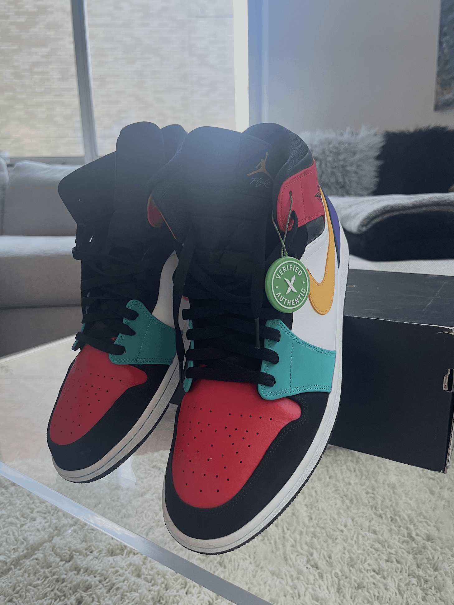 Nike Nike Jordan 1 mid Bred Multi-Color Size US 14 / EU 47 - 6 Thumbnail