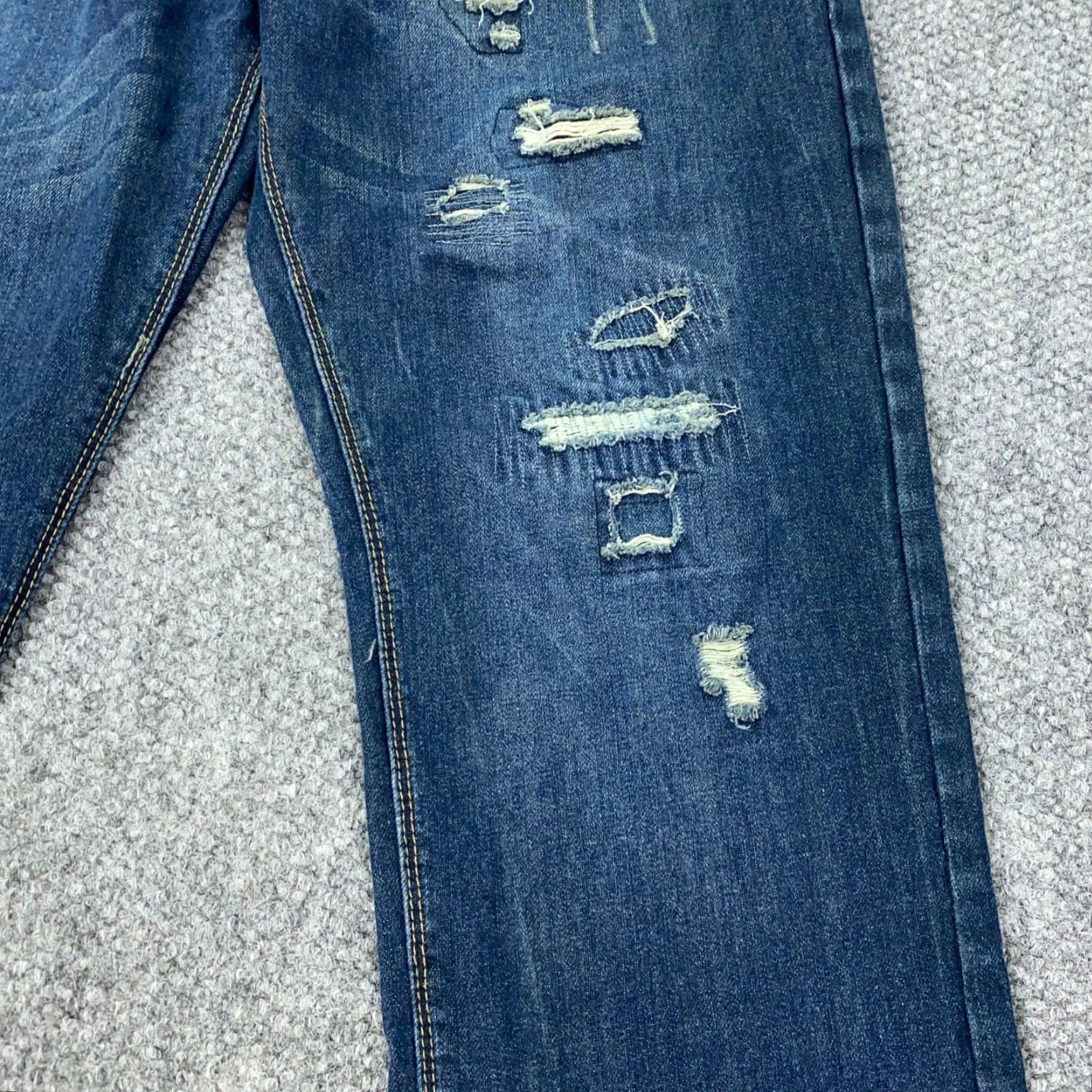 Express BROOKLYN XPRESS Jeans Mens 36x30 Blue Distressed Hip Hop Baggy Skater Urban Size US 36 / EU 52 - 4 Thumbnail