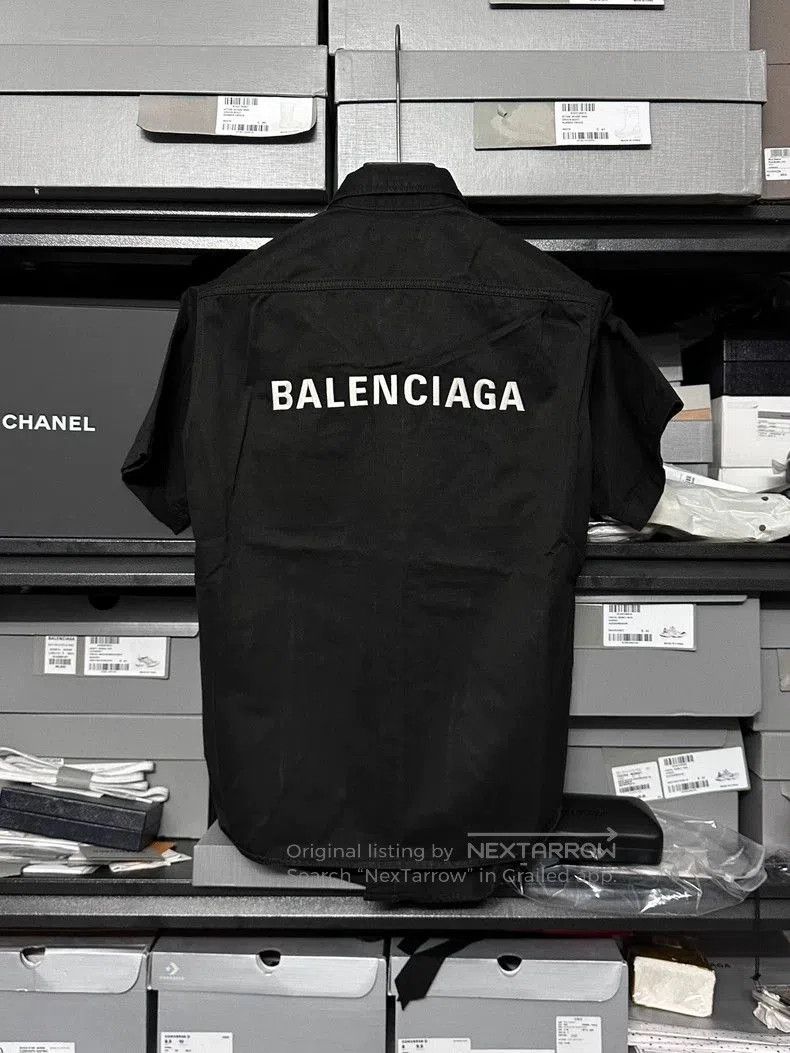 Balenciaga Balenciaga 19AW Tactical Embroidered Shirt. Size US S / EU 44-46 / 1 - 2 Thumbnail