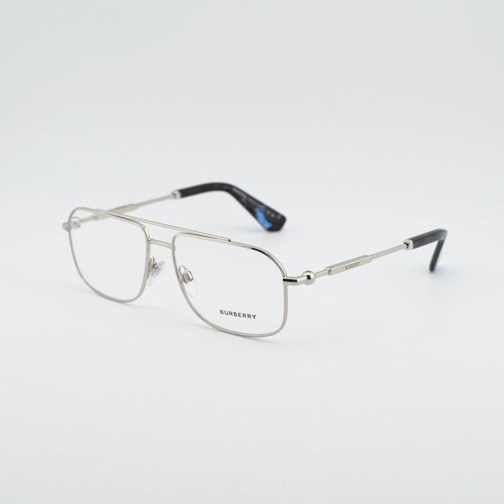 Burberry Burberry BE1391 1005 Eyeglasses Silver 56mm Rectangle Frame Size ONE SIZE - 1 Thumbnail