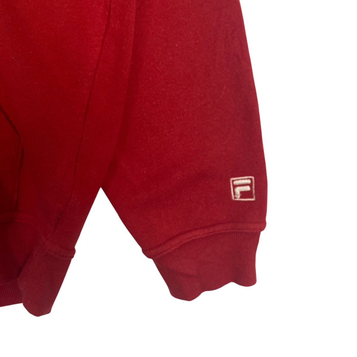 Vintage Vintage Fila Hoodie Patch Logo Red Pullover Jumper Size LL Size US L / EU 52-54 / 3 - 5 Thumbnail