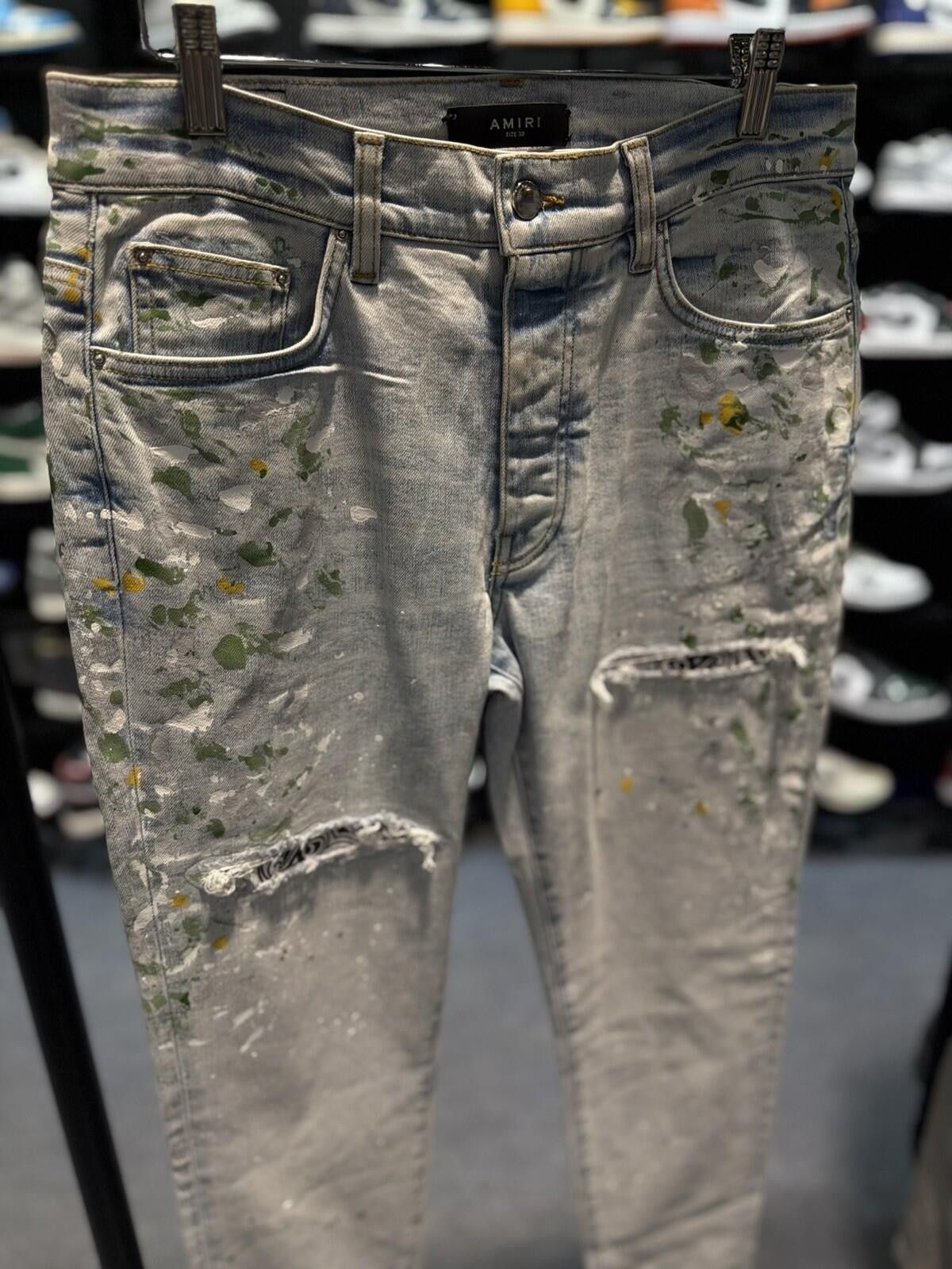 Amiri Size 32 - Amiri Blue Pants Paint Bandanna Jeans Size US 32 / EU 48 - 3 Thumbnail