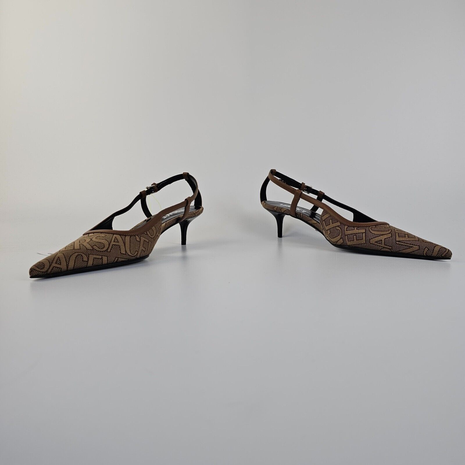 Versace Versace Greca 45mm Beige Slingback Pumps New Size US 7 / IT 37 - 8 Thumbnail
