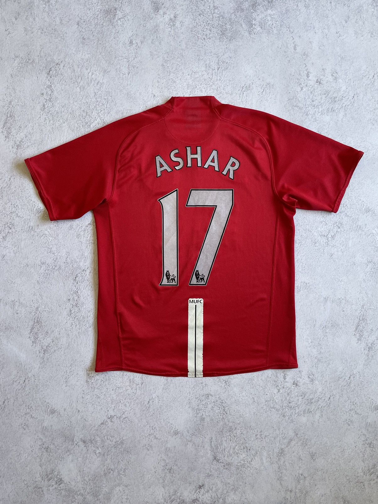 Vintage Nike Manchester United 2007/2009 Home Soccer #17 Ashar Size US M / EU 48-50 / 2 - 6 Thumbnail