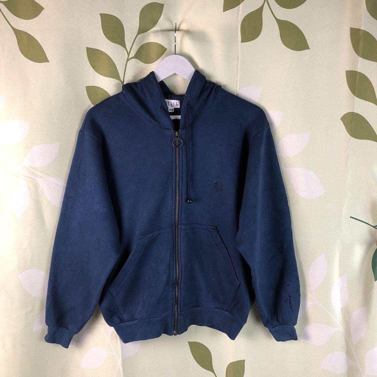 Japanese Brand × Vintage Elle Paris vintage distressed ripped Dark Blue Hoodie #7453 Size US M / EU 48-50 / 2 - 8 Thumbnail