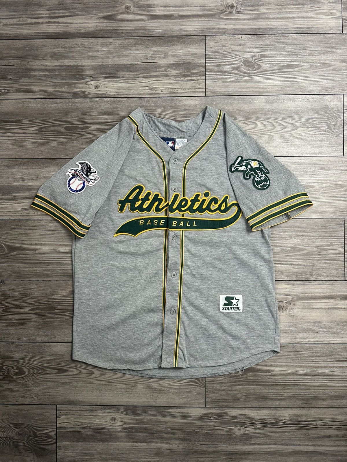 MLB × Starter × Vintage Rare Vintage 90’s Starter Oakland Athletics Jersey Size US XL / EU 56 / 4 - 3 Thumbnail