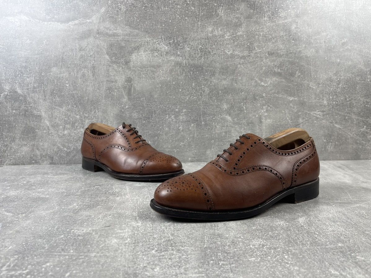Crockett & Jones × English Laundry × Other UK Crockett & Jones Classic Brown Oxford Leather Shoes Size US 7.5 / EU 40-41 - 4 Thumbnail