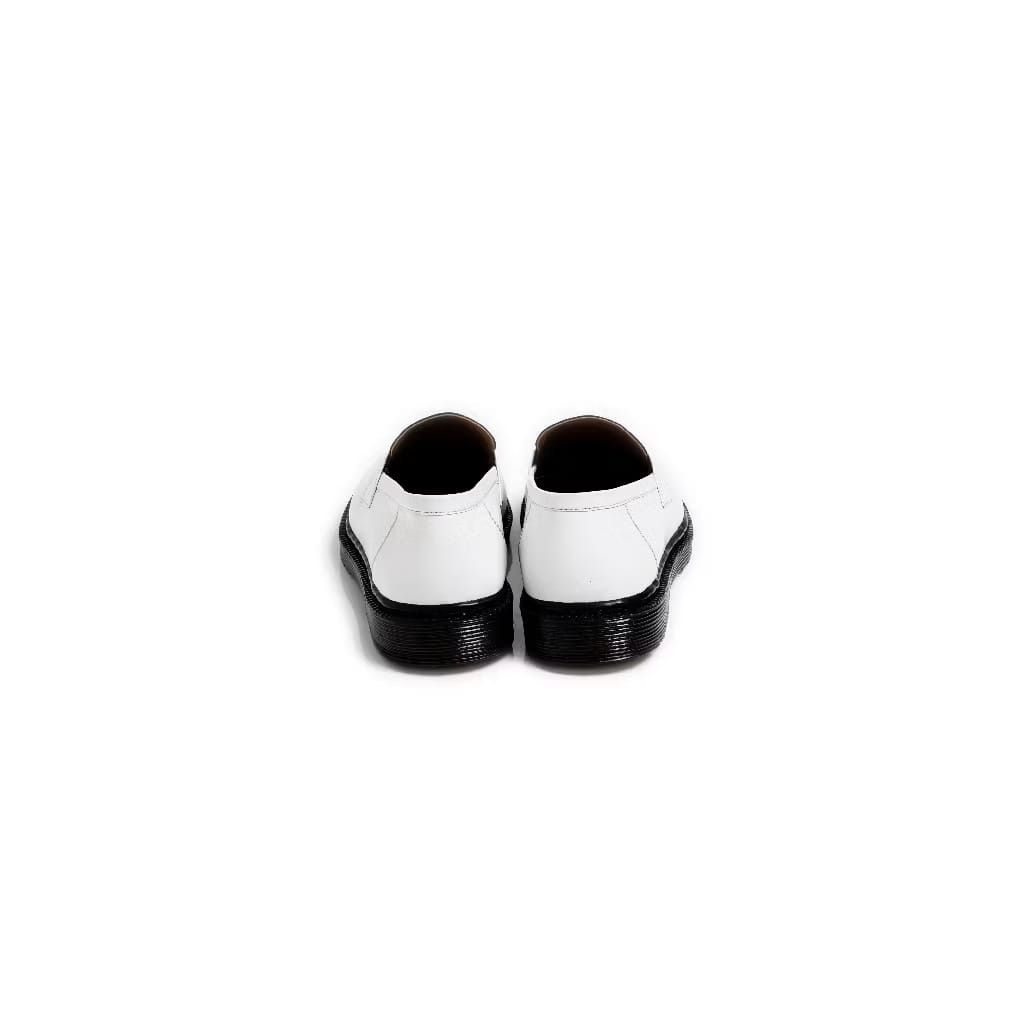 Leather Cano white Black Leather Loafer Shoe Size US 10 / EU 43 - 3 Thumbnail