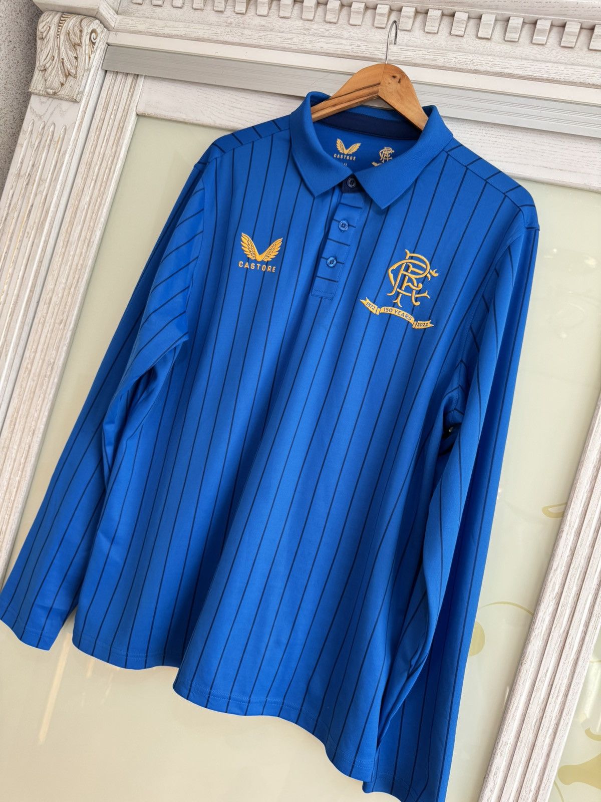 Castore Glasgow Rangers 2021-2022 Soccer Longsleeve Jersey Kit Shirt Size US XXL / EU 58 / 5 - 3 Thumbnail