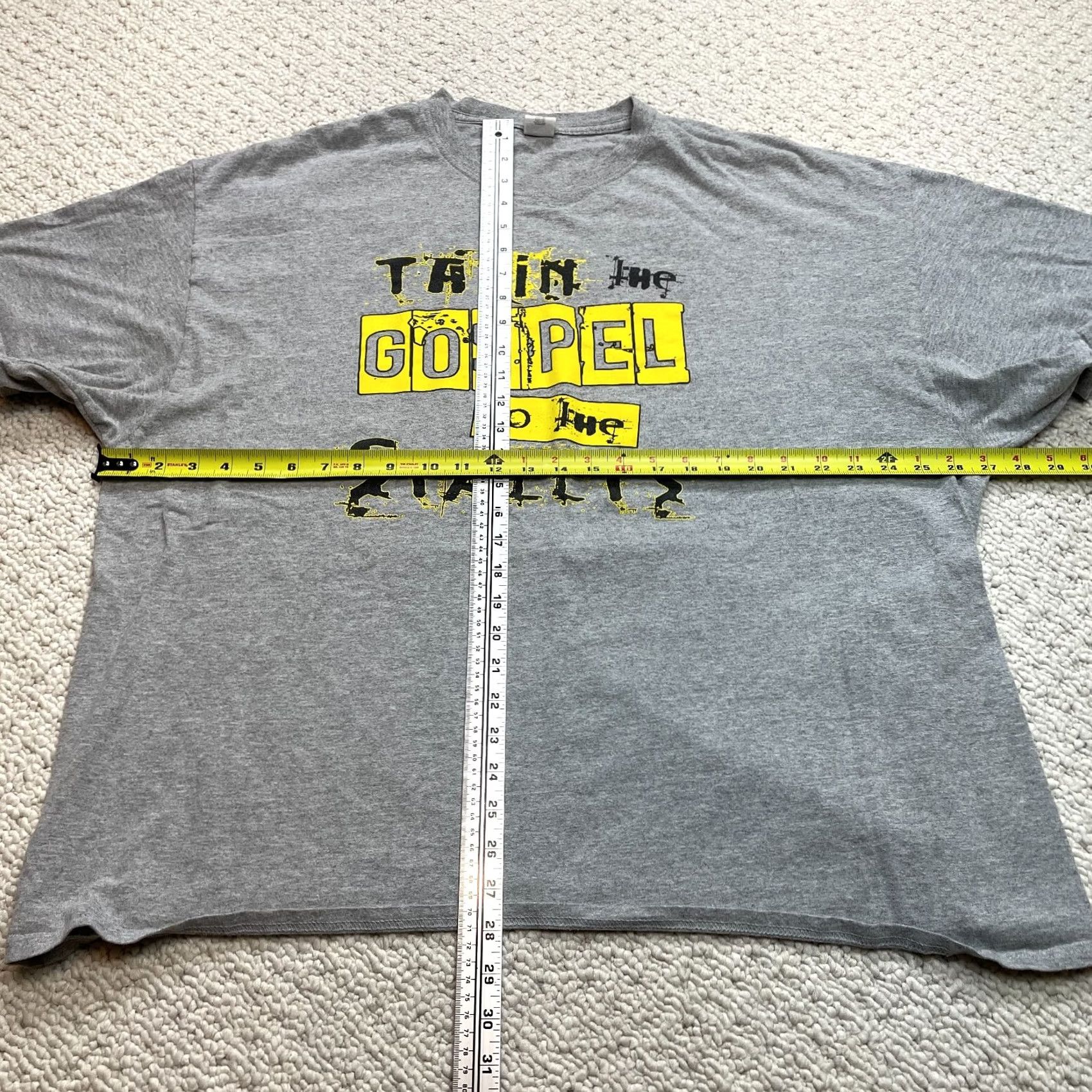 Gildan Gildan Heavy Cotton Shirt Mens 3XL Gray Talkin Gospel to the Streets Logo T-Shirt Short Sleeve Crew Neck Jersey Cotton Vintage No Size US XXL / EU 58 / 5 - 6 Thumbnail