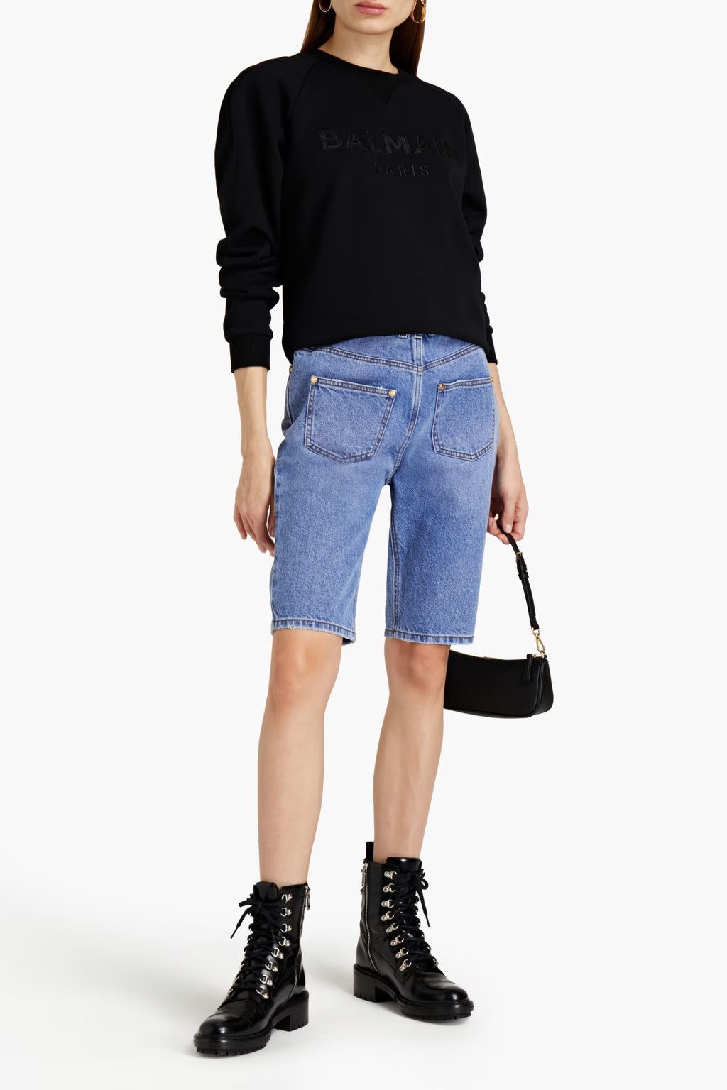 Balmain o1y0625 Denim Short in Blue Size 27" / US 4 / IT 40 - 2 Thumbnail