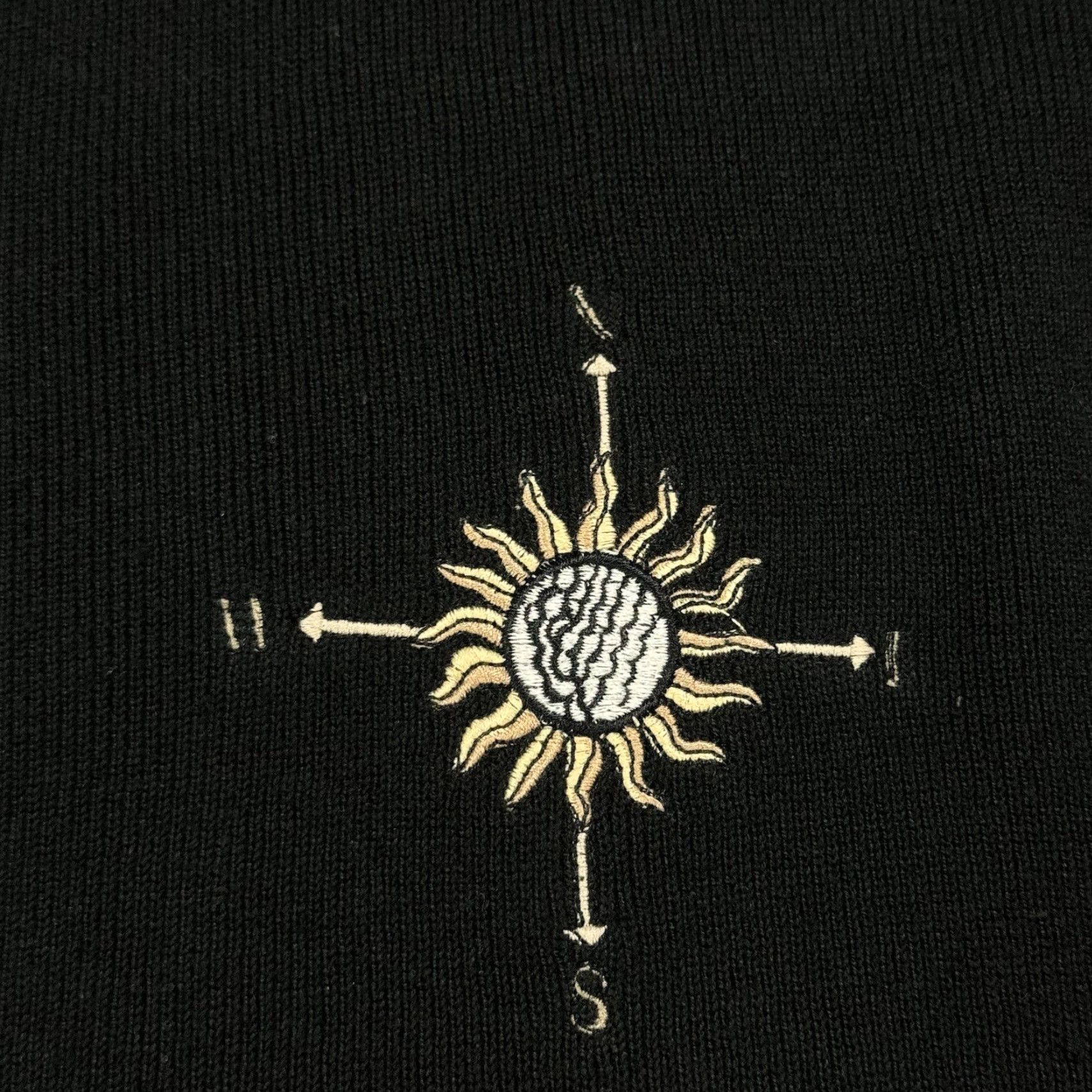 Vintage Vintage 90s Womens Black Embroidered Golf Compass Knit Sweater XL Fashion Casual Size XL / US 12-14 / IT 48-50 - 2 Thumbnail