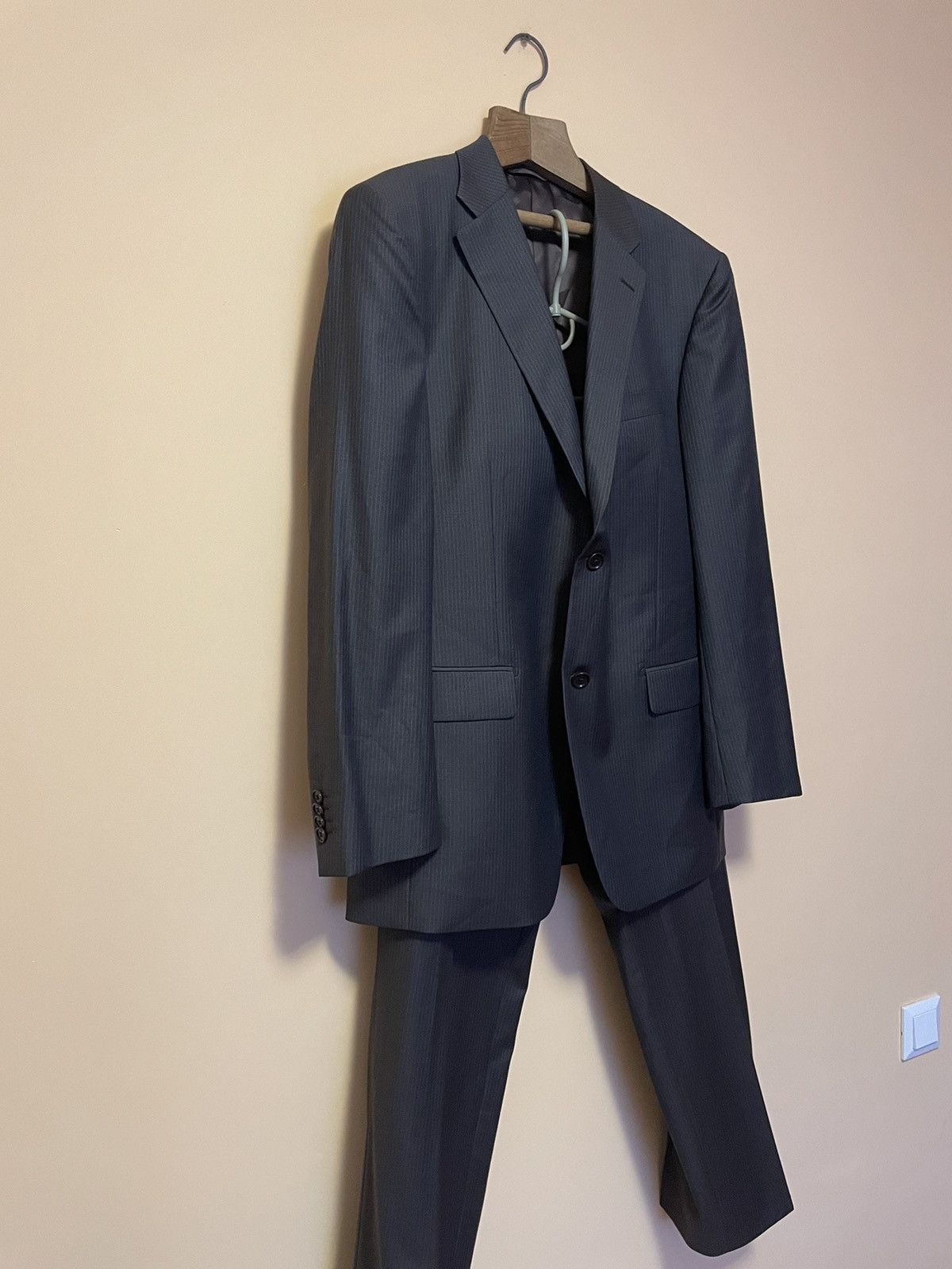 Balmain BALMAIN Wool Classic Suit Blazer/Pants Two Piece Tuxedo Size 50R - 2 Thumbnail