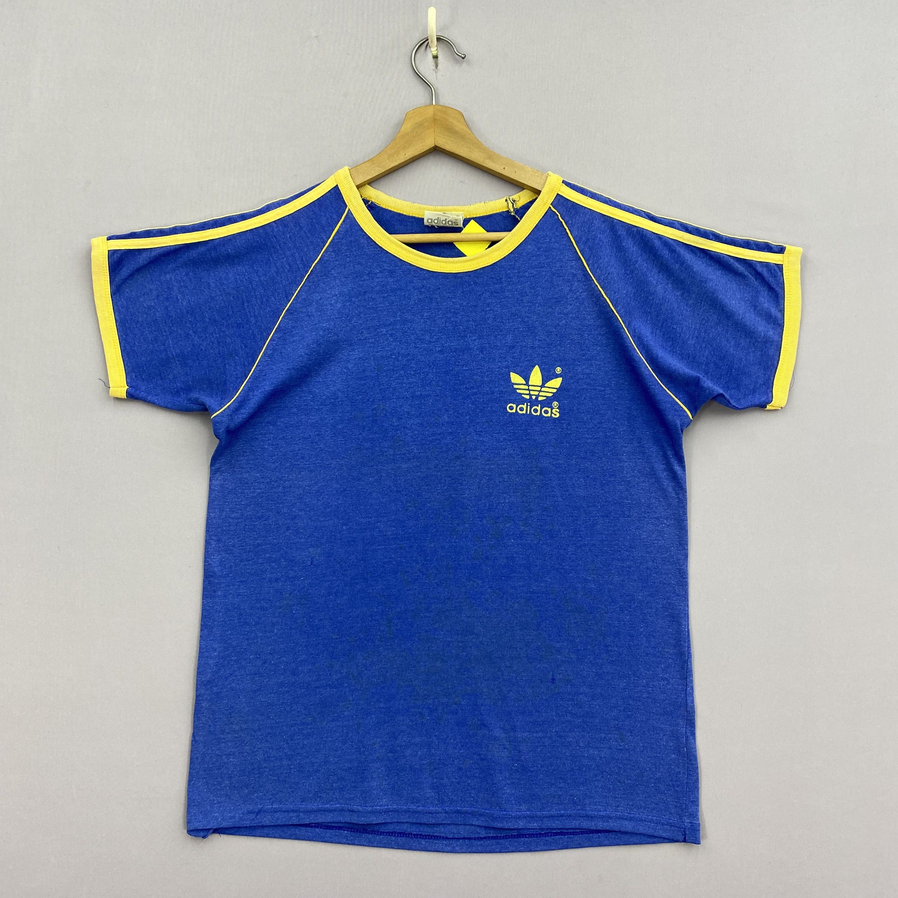 Vintage Vintage 70s Adidas T-Shirt Adidas Trefoil Ringer Tee Size US M / EU 48-50 / 2 - 2 Thumbnail