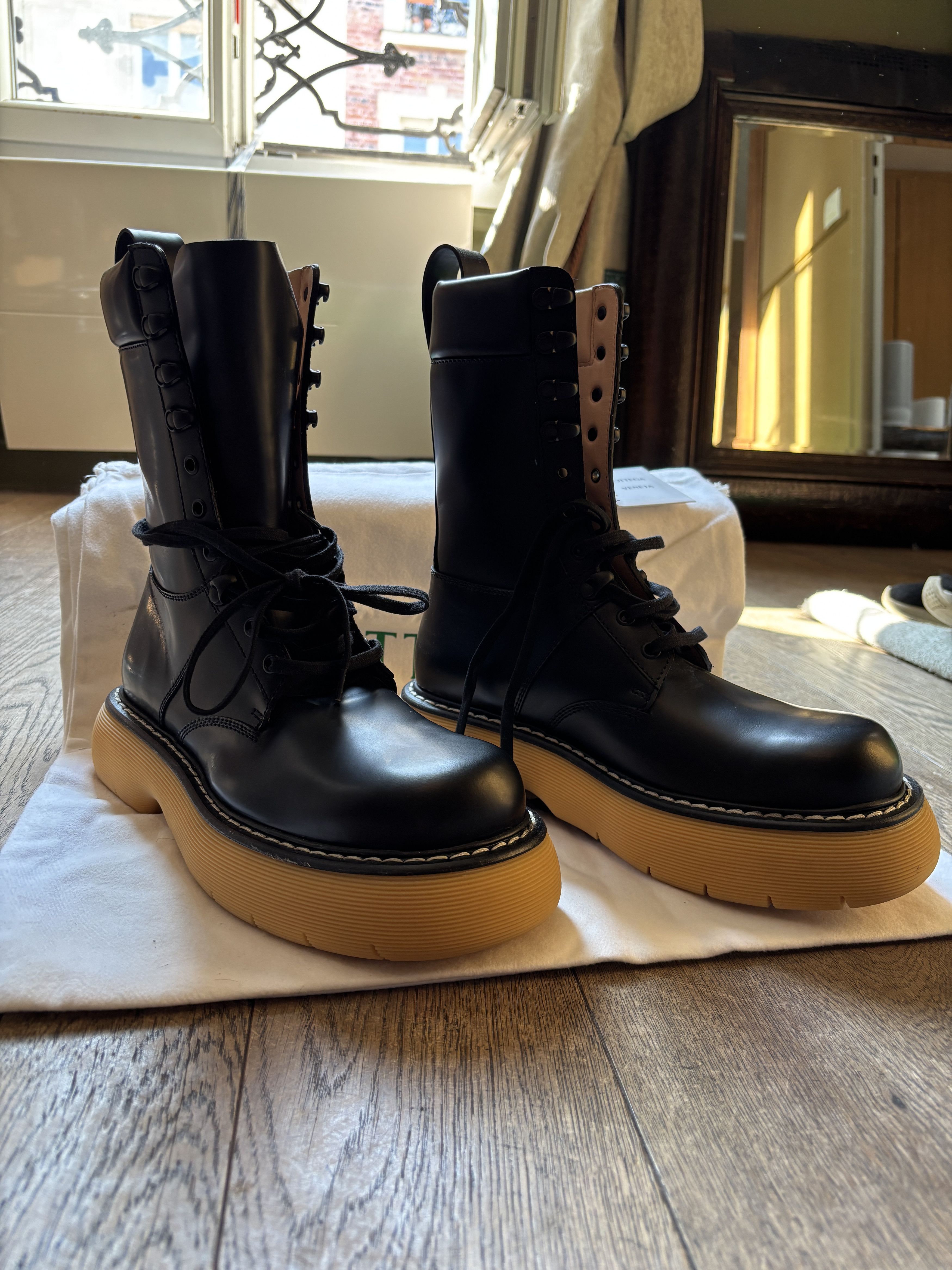 Bottega Veneta Bottega Veneta Combat Rubber Boots Size US 8 / EU 41 - 2 Thumbnail