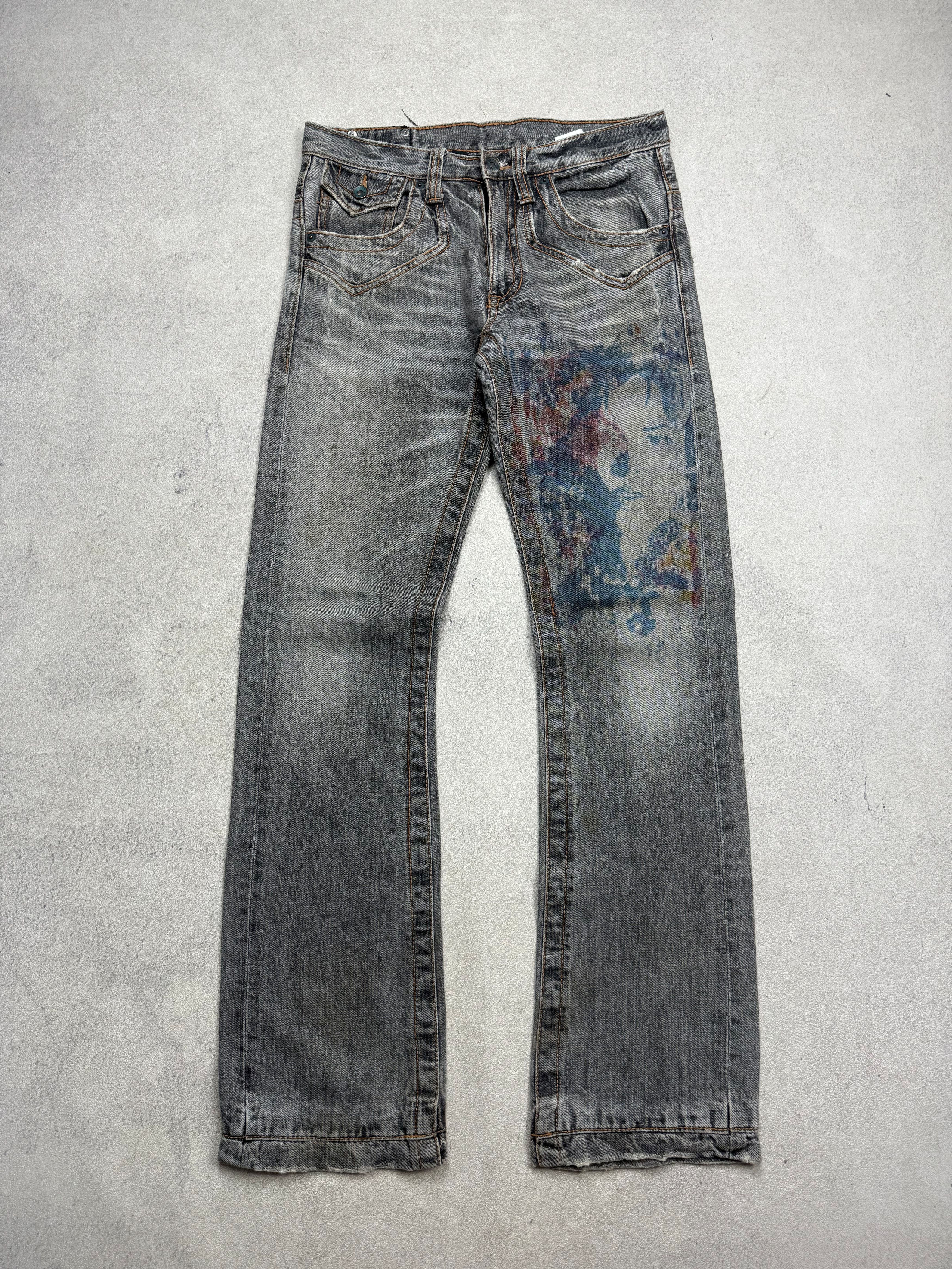 Japanese Brand Semantic Design Flare Denim Pants Size US 30 / EU 46 - 1 Thumbnail