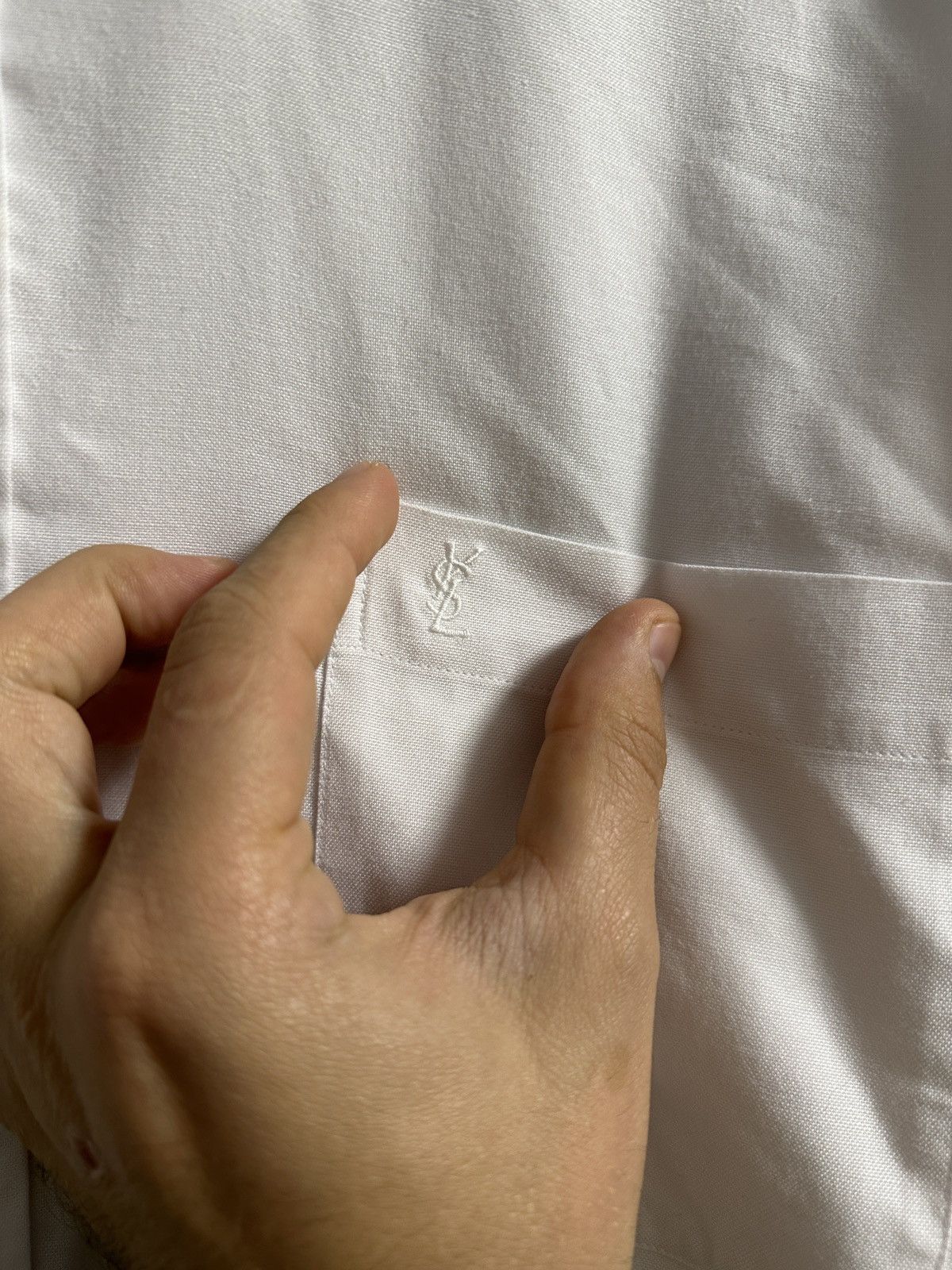Vintage Rare Luxury Shirt Yves Saint Laurent Vintage YSL Size US L / EU 52-54 / 3 - 2 Thumbnail