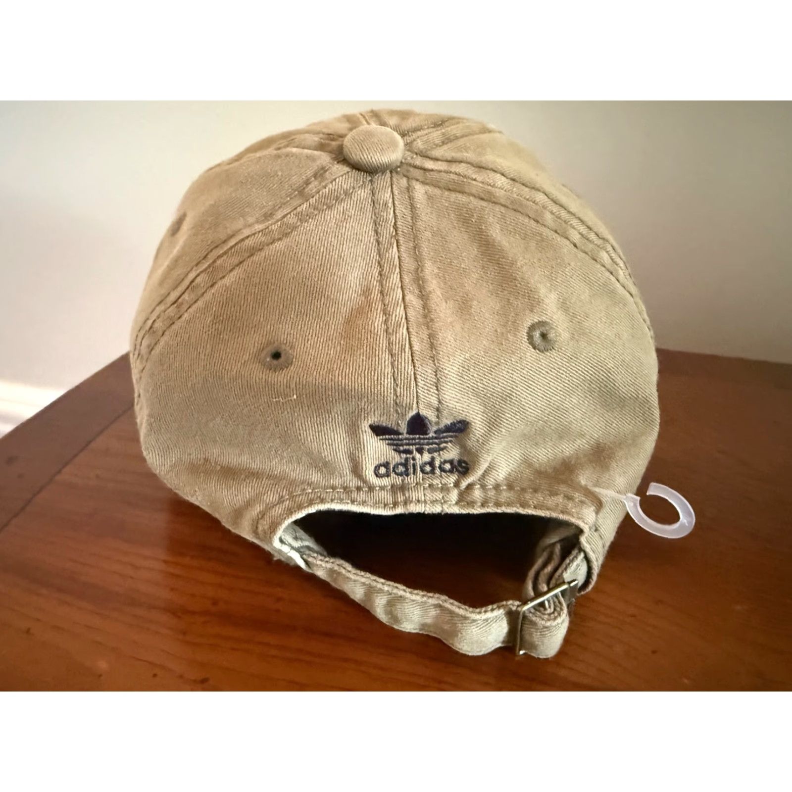 Adidas VINTAGE adidas Strapback Hat Green Embroidered Trefoil Logo Adjustable Clean Distressed Size ONE SIZE - 3 Thumbnail