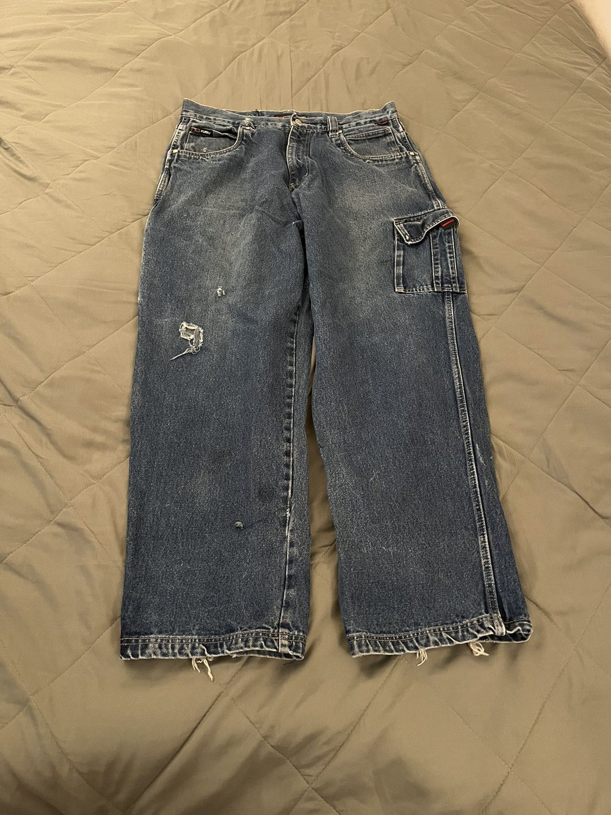 Vintage Fubu wide leg baggy jeans