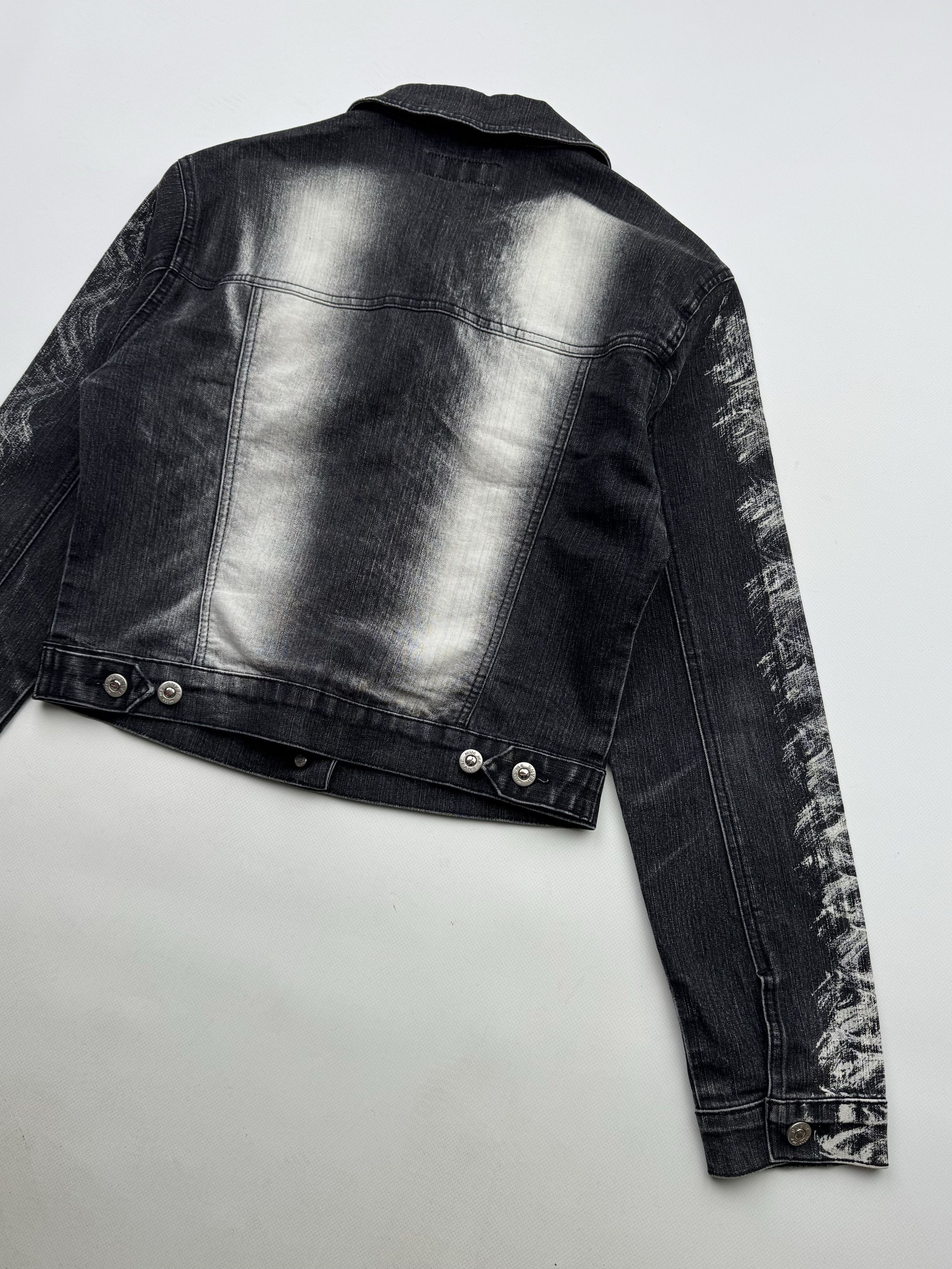 Vintage 90's Faded Cropped Denim Jacket B105(V153)E2 Size M / US 6-8 / IT 42-44 - 7 Thumbnail