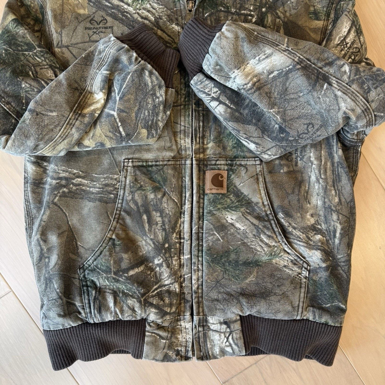 Carhartt Vintage Carhartt Jacket Youth Medium Green Camouflage Size US M / EU 48-50 / 2 - 5 Thumbnail