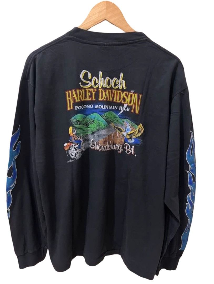 Harley Davidson Vintage Harley Davidson Longsleeve T-shirt Size US XL / EU 56 / 4 - 2 Thumbnail