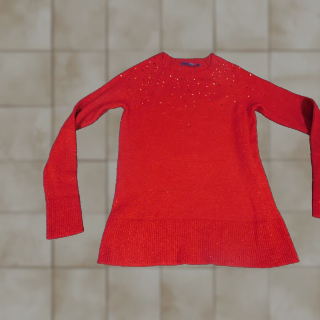 Apt. 9 Apt. 9 Womens Sweater Small Red Pullover Crewneck Knit Long Sleeve Vintage? No. 0 Size S / US 4 / IT 40 - 1 Thumbnail