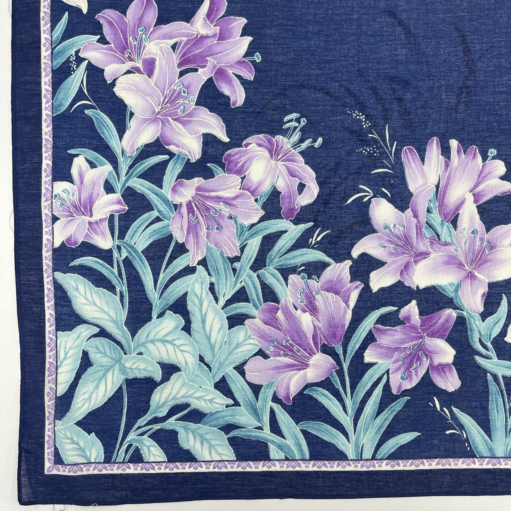 Japanese Brand Japanese Floral Handkerchief Art - 5043 Size ONE SIZE - 5 Thumbnail