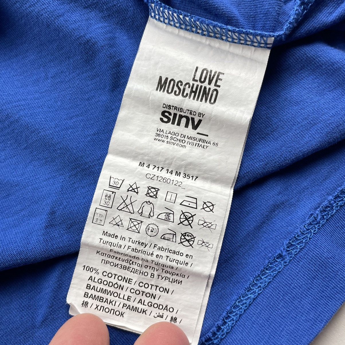 Moschino Love Moschino Embroidered Blue T-shirt mens size XL Colorful Size US XL / EU 56 / 4 - 5 Thumbnail